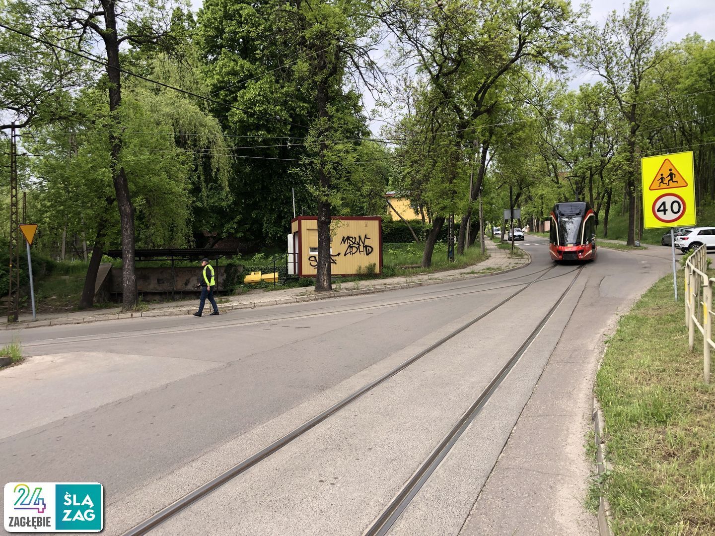 Sosnowiec-Konstantynów. Tramwajowy trójkąt torowy. (ul. Stanisława Staszica i Stefana Okrzei). 7 maja 2025.