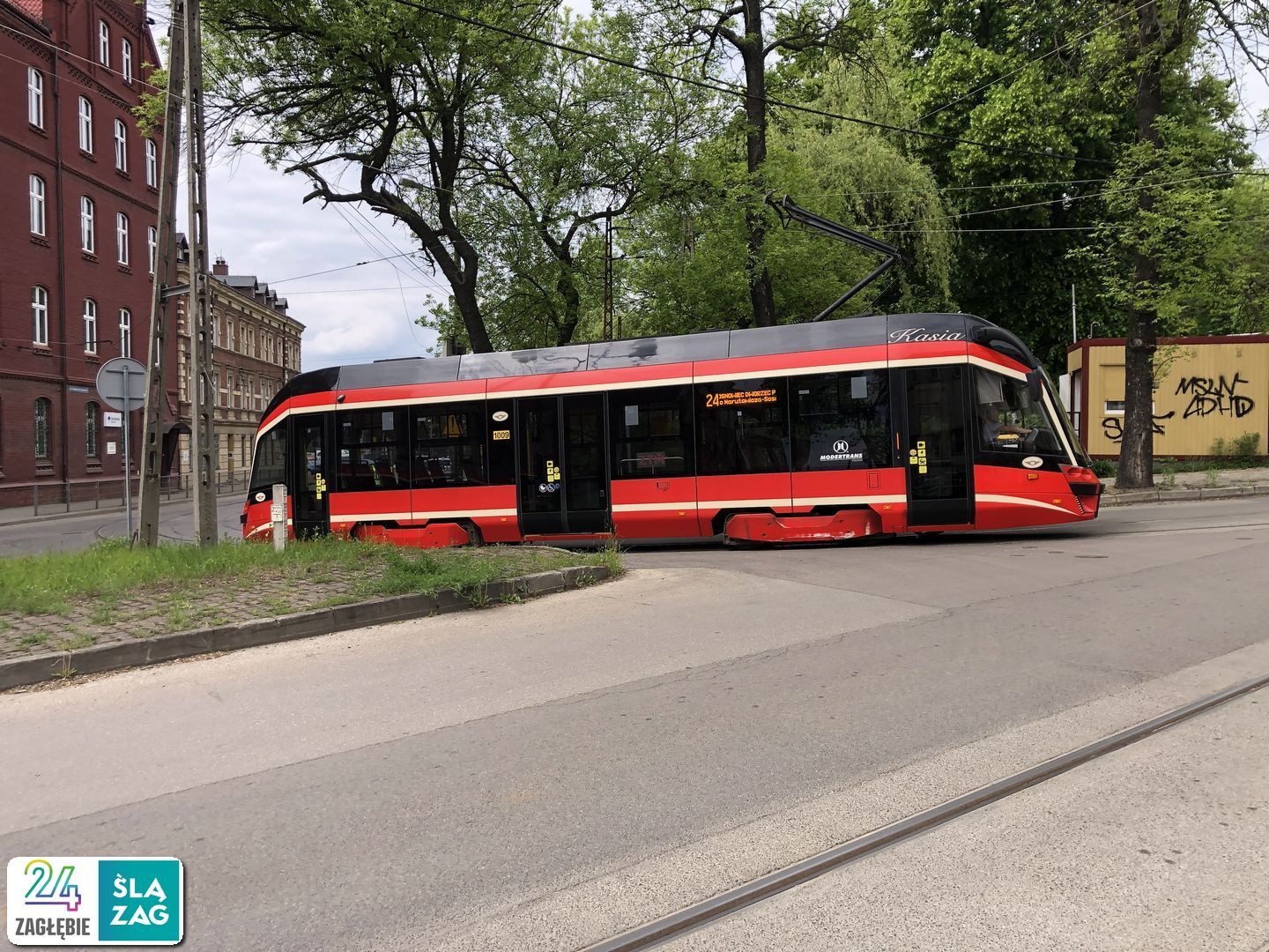 Sosnowiec-Konstantynów. Tramwajowy trójkąt torowy. (ul. Stanisława Staszica i Stefana Okrzei). 7 maja 2025.