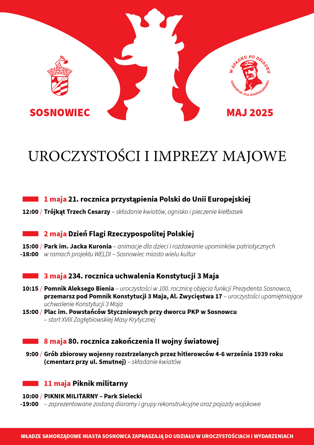 Sosnowiec. Majówka 2025. Plakat.
