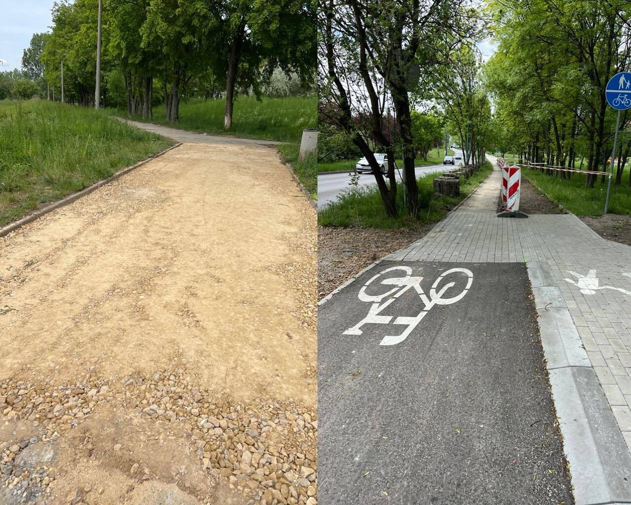 Sosnowiec. Nowe drogi dla rowerów. Maj 2025.