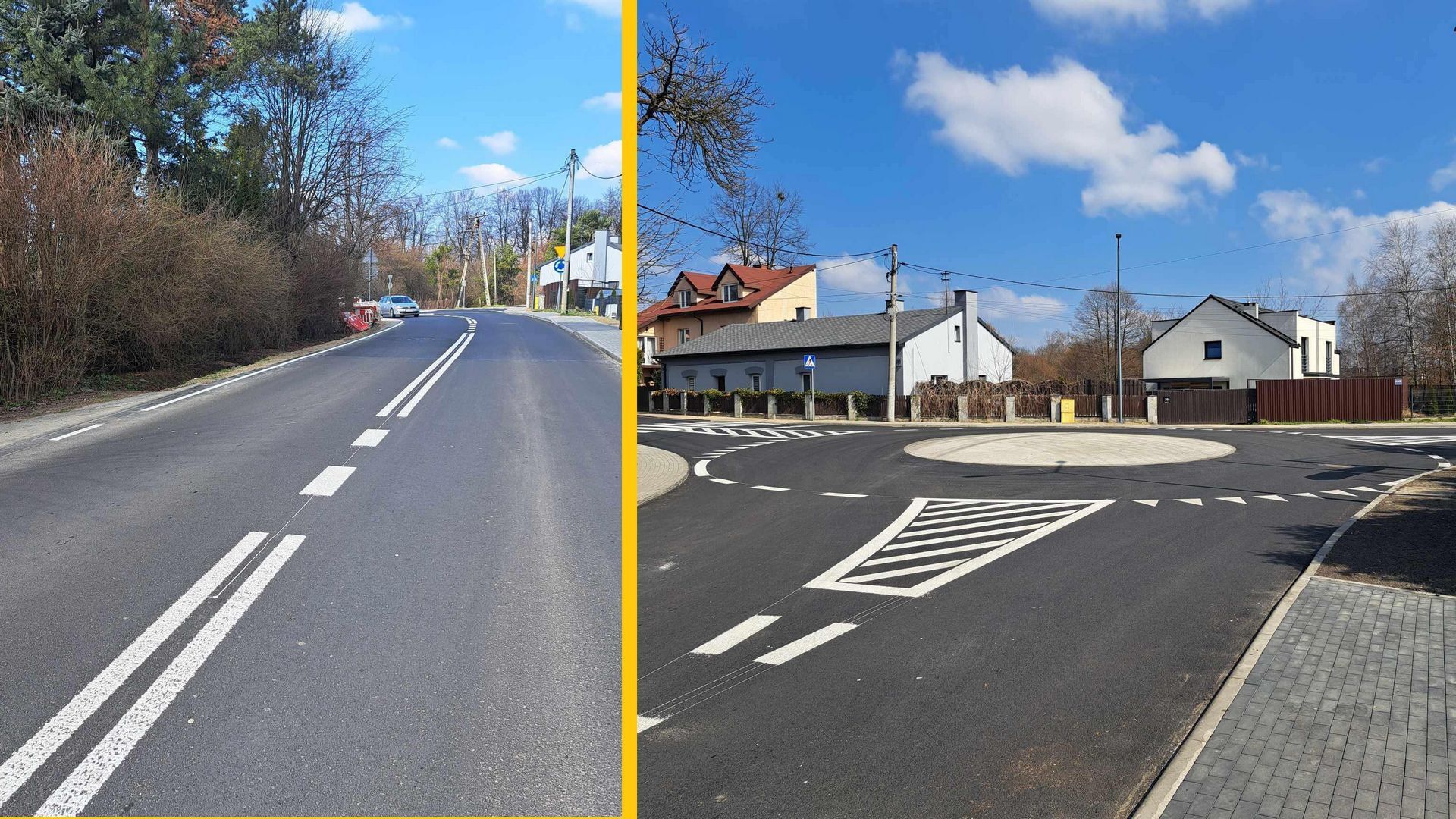 Sosnowiec-Ostrowy Górnicze. Rondo w miejscu skrzyżowania ulic Maczkowskiej i Armii Krajowej. 28 marca 2025