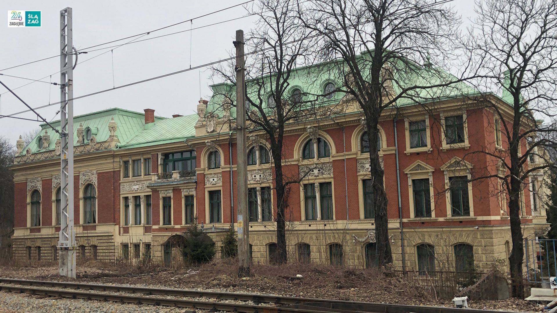 Sosnowiec. Pałac Dietla. Elewacja wschodnia. 23 lutego 2025.