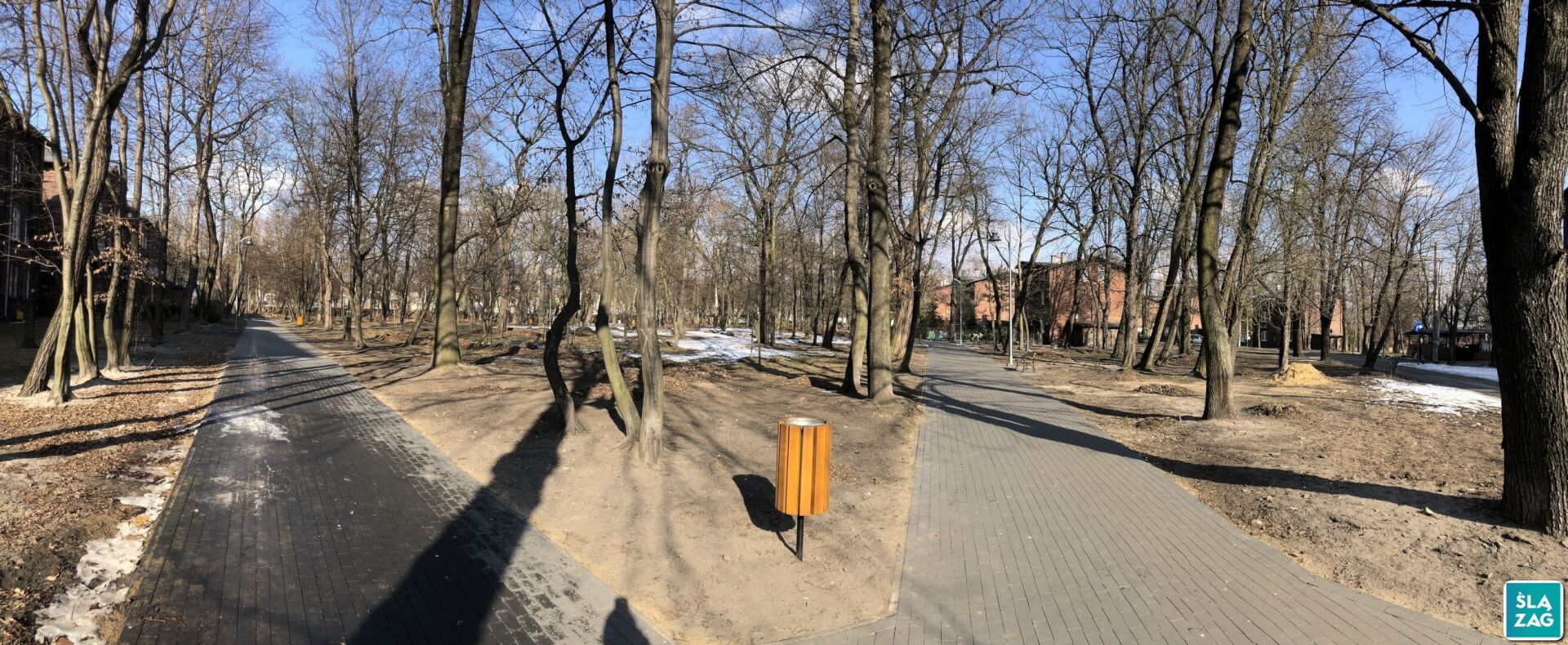 Park im. Mariana Maliny w Sosnowcu. 19 lutego 2025.