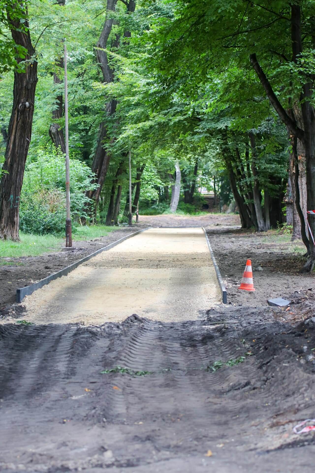Park im. Mariana Maliny w Sosnowcu. Prace rewitalizacyjne. 2024 rok.