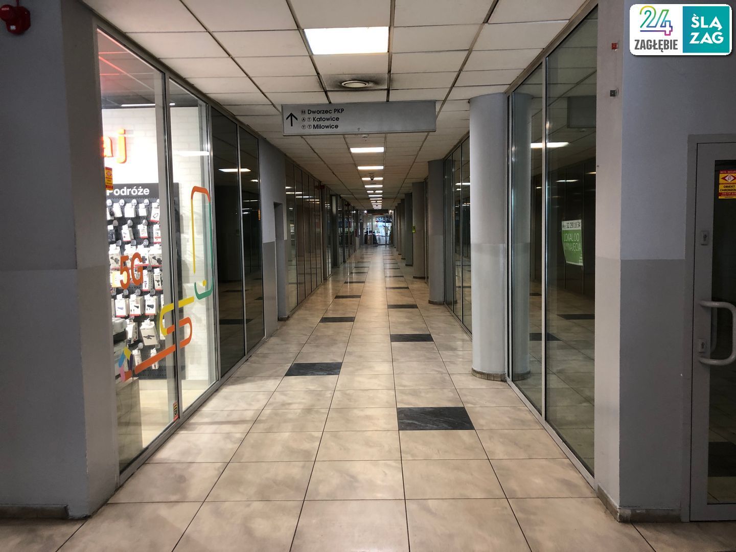 Sosnowiec. Pasaż podziemny między placem Stulecia a dworcem kolejowym i ulicą Jana Kilińskiego. 14 lipca 2025.