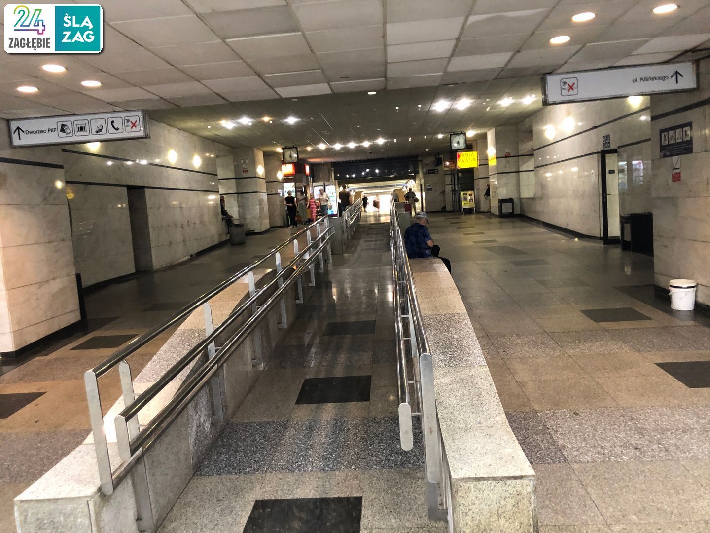 Sosnowiec. Pasaż podziemny między placem Stulecia a dworcem kolejowym i ulicą Jana Kilińskiego. 14 lipca 2025.