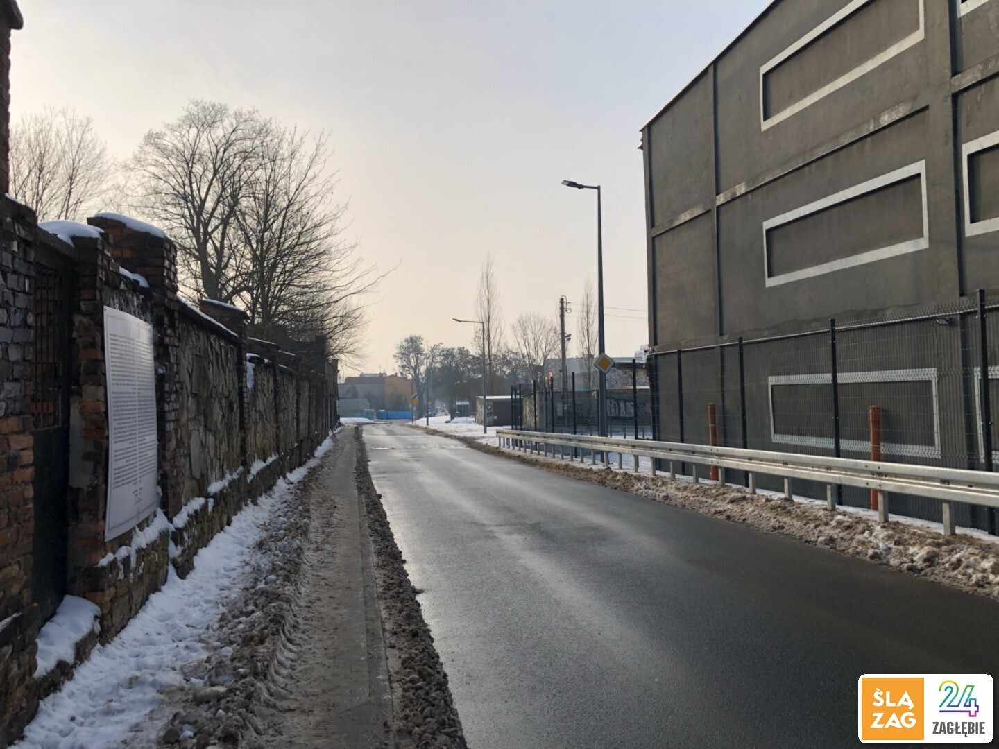 Sosnowiec. Nowy łącznik drogowy między Pogonią a Starym Sosnowcem. Ulica Gospodarcza. 15 stycznia 2026.