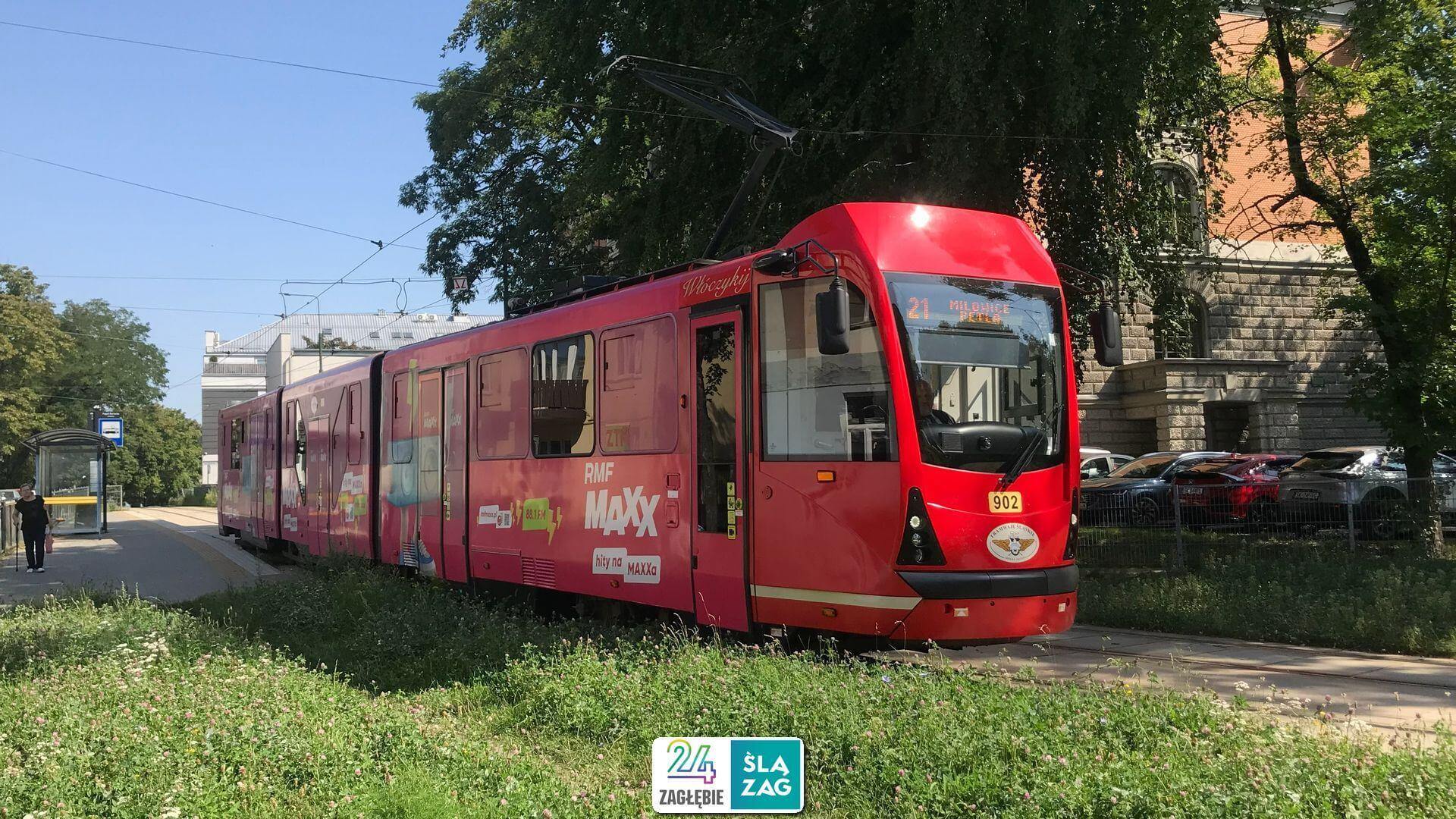 Sosnowiec-Pogoń. Ulica Mariacka. Tramwaj Düwag Ptm. 14 sierpnia 2025.