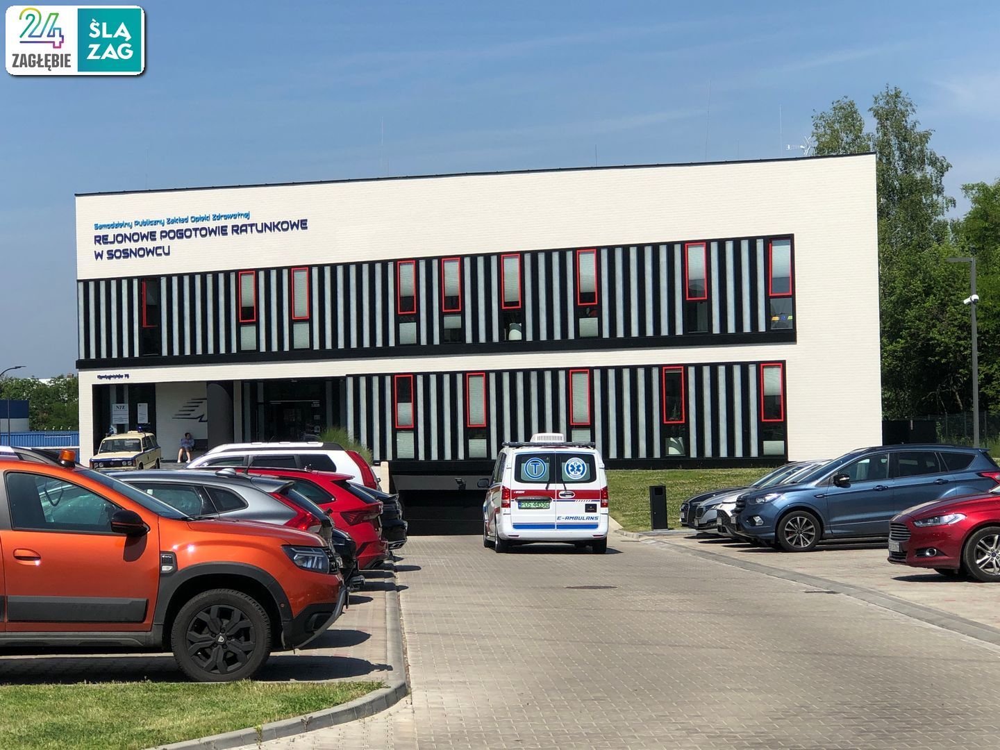 Rejonowe Pogotowie Ratunkowe w Sosnowcu. E-ambulans na testach. 18 czerwca 2025.