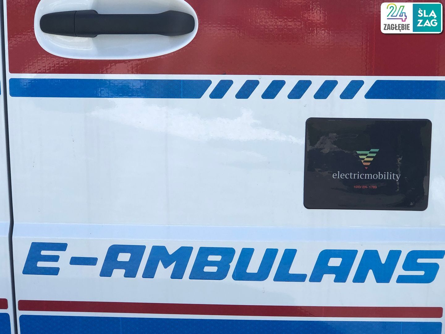 Rejonowe Pogotowie Ratunkowe w Sosnowcu. E-ambulans na testach. 18 czerwca 2025.