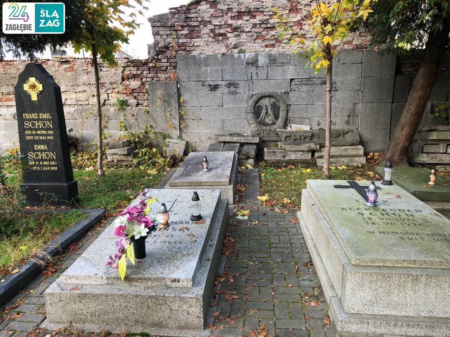 Sosnowiec. Nekropolia Czterech Wyznań. Cmentarz ewangelicki. 31 października 2025.