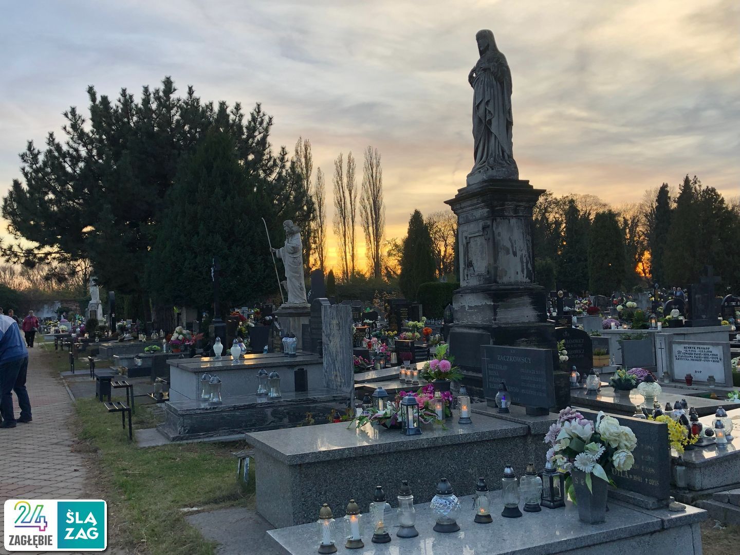 Sosnowiec. Nekropolia Czterech Wyznań. Cmentarz katolicki. 31 października 2025.