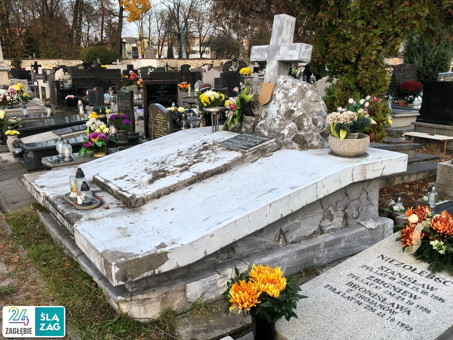 Sosnowiec. Nekropolia Czterech Wyznań. Cmentarz katolicki. 31 października 2025.