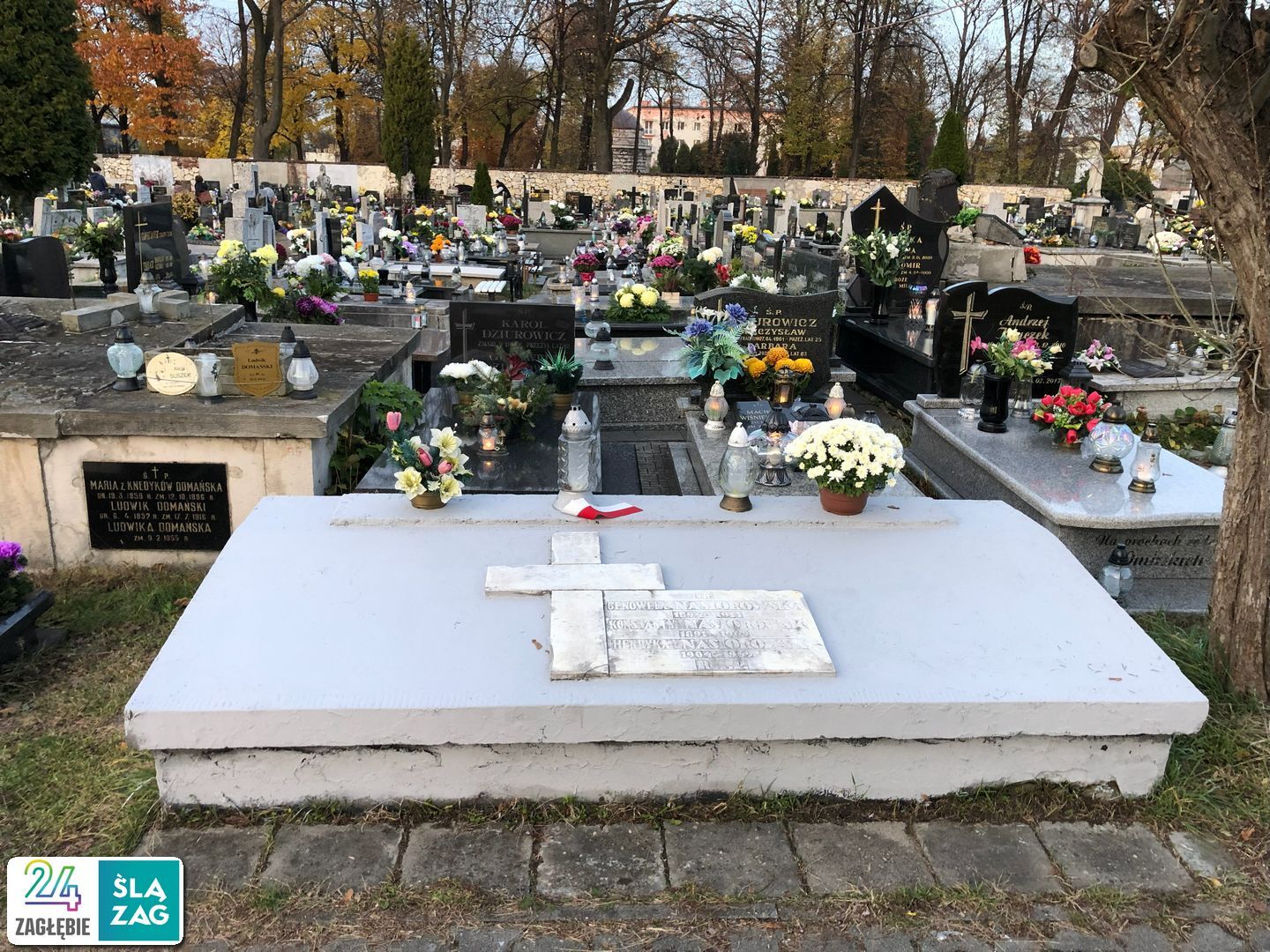 Sosnowiec. Nekropolia Czterech Wyznań. Cmentarz katolicki. 31 października 2025.