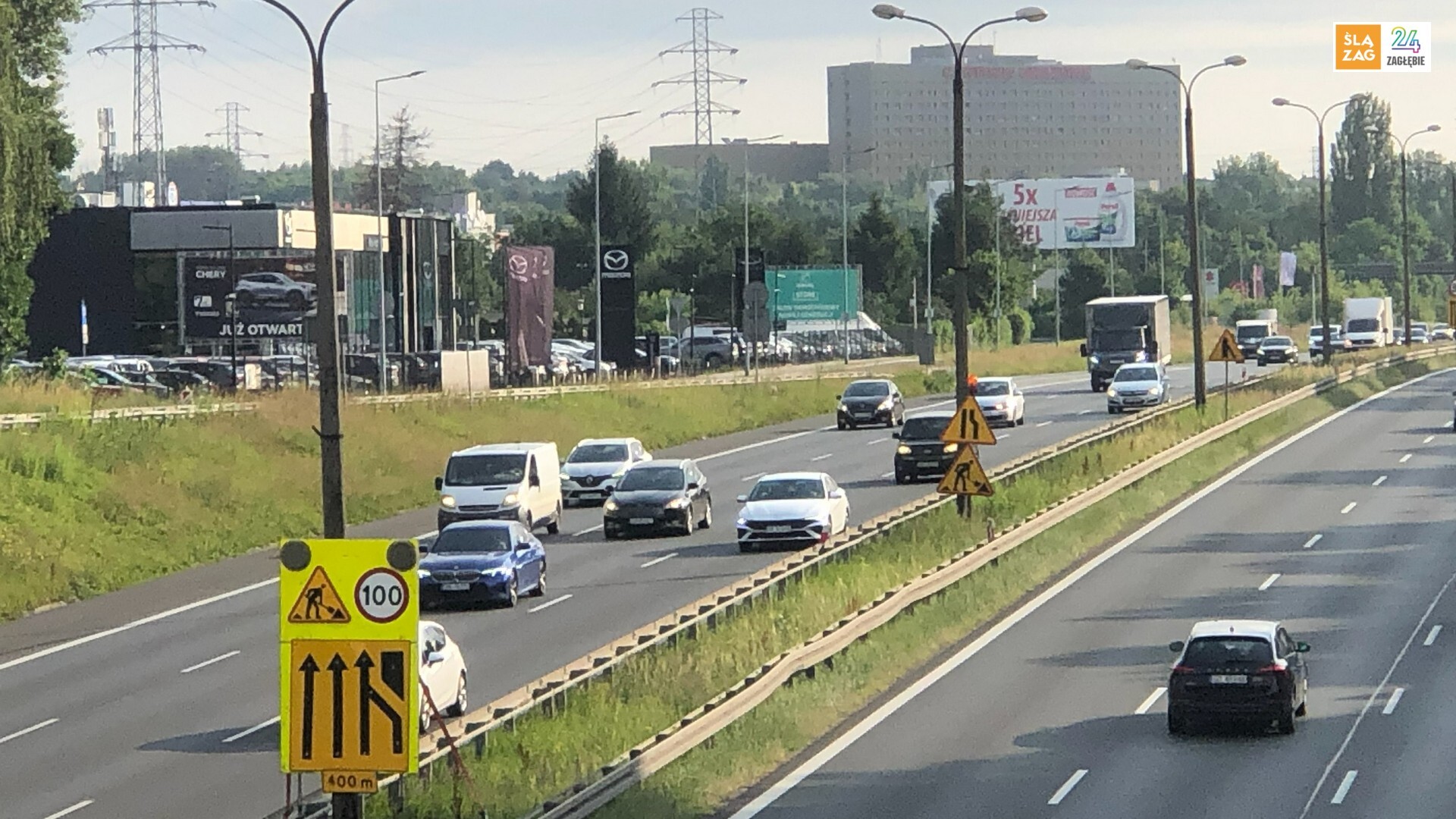 Sosnowiec-Rudna. Droga eksperesowa S86 w kierunku Będzina