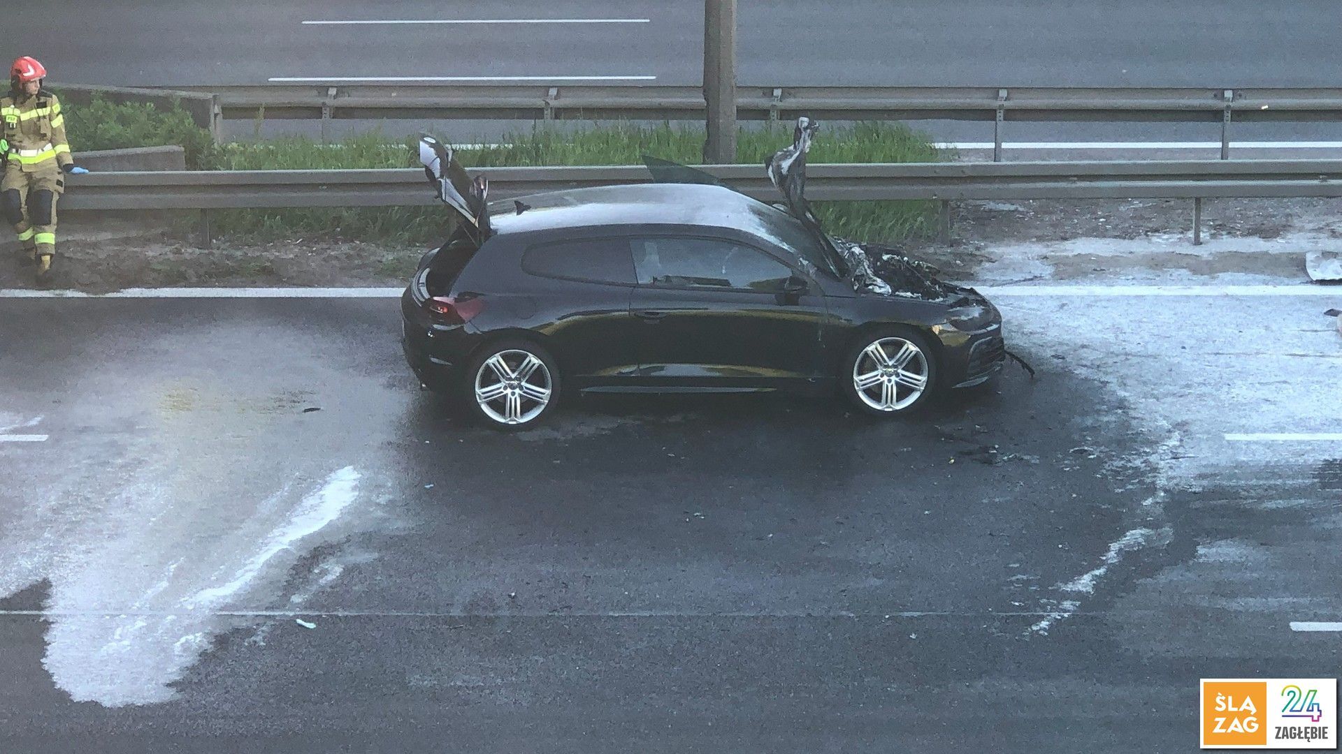 Sosnowiec. Karambol na drodze ekspresowej S86, pod wiaduktem w ciągu ulicy Józefa Piłsudskiego. 29 maja 2026