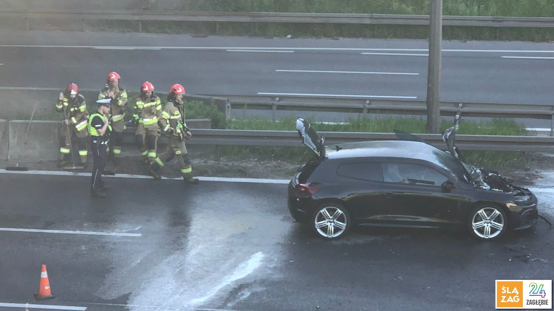Sosnowiec. Karambol na drodze ekspresowej S86, pod wiaduktem w ciągu ulicy Józefa Piłsudskiego. 29 maja 2026