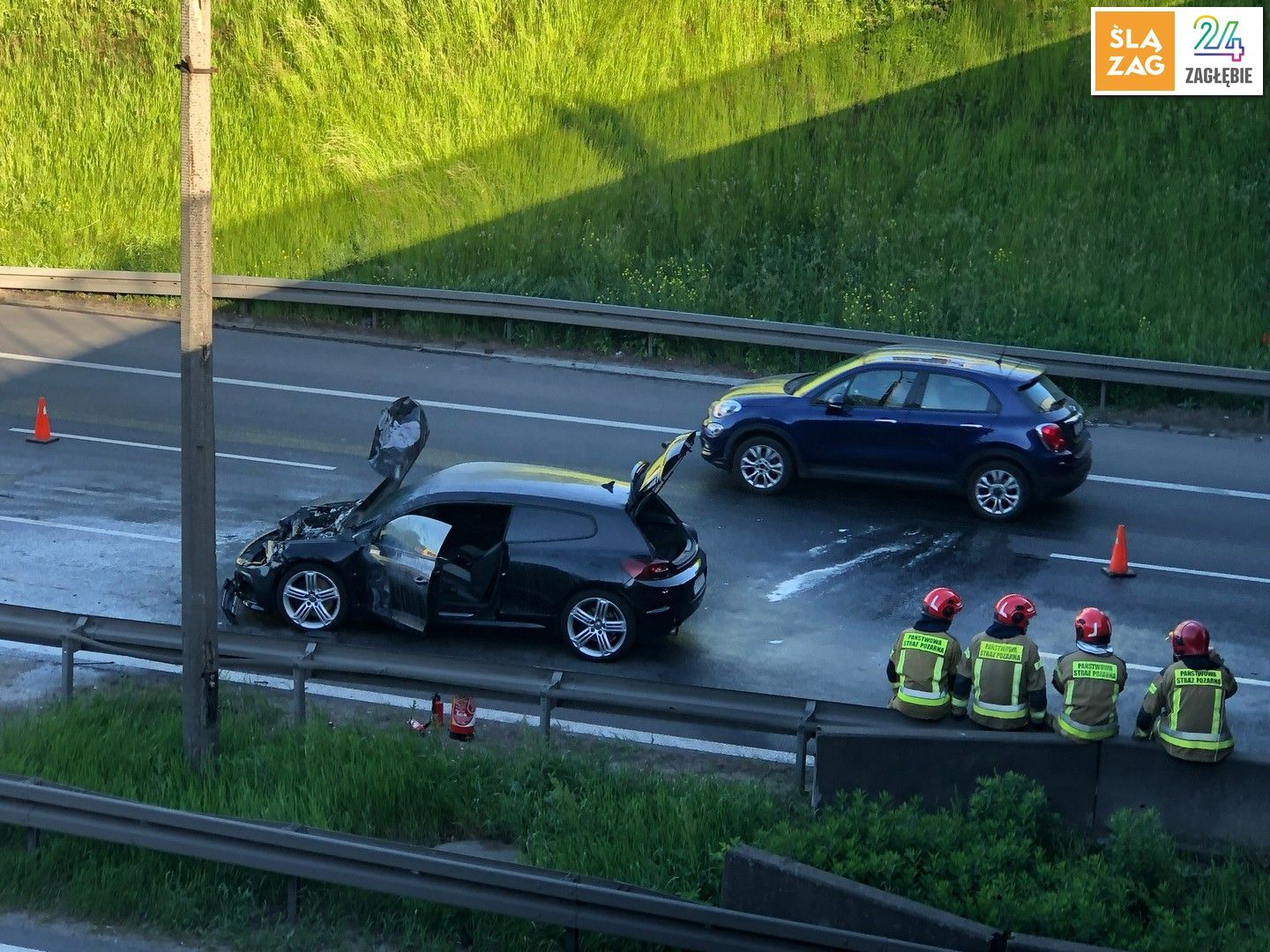 Sosnowiec. Karambol na drodze ekspresowej S86, pod wiaduktem w ciągu ulicy Józefa Piłsudskiego. 29 maja 2026