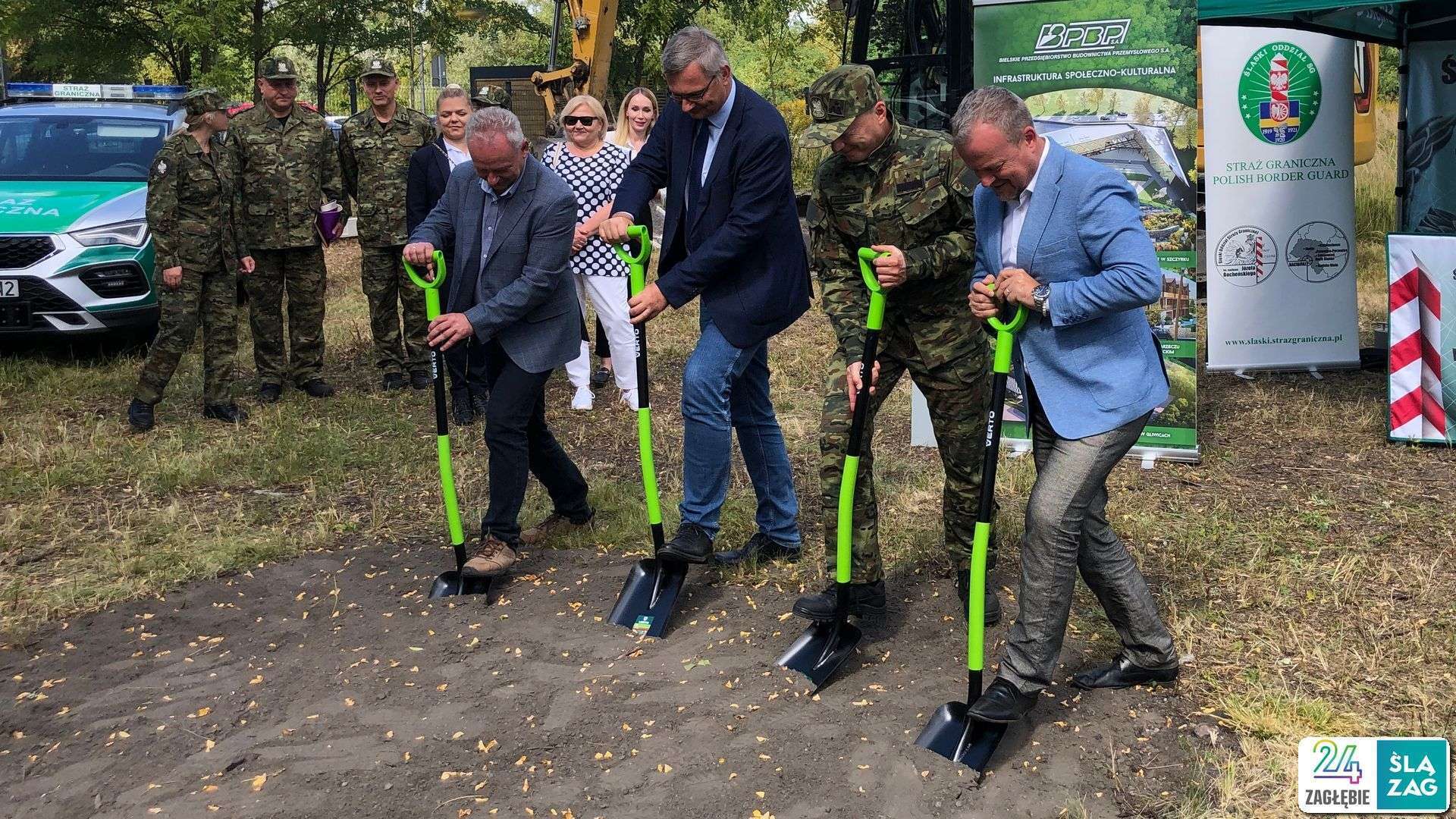 Sosnowiec-Sielec. Inauguracja budowy nowej siedziby placówki Straży Granicznej przy u;. Kombajnistów. 2 września 2025.