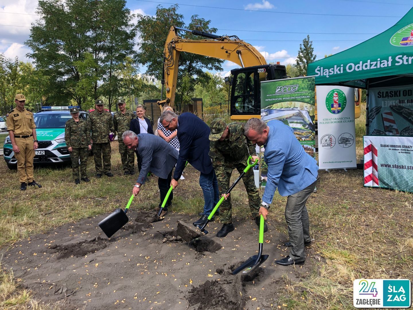 Sosnowiec-Sielec. Inauguracja budowy nowej siedziby oddziału Straży Granicznej przy u;. Kombajnistów. 2 września 2025.