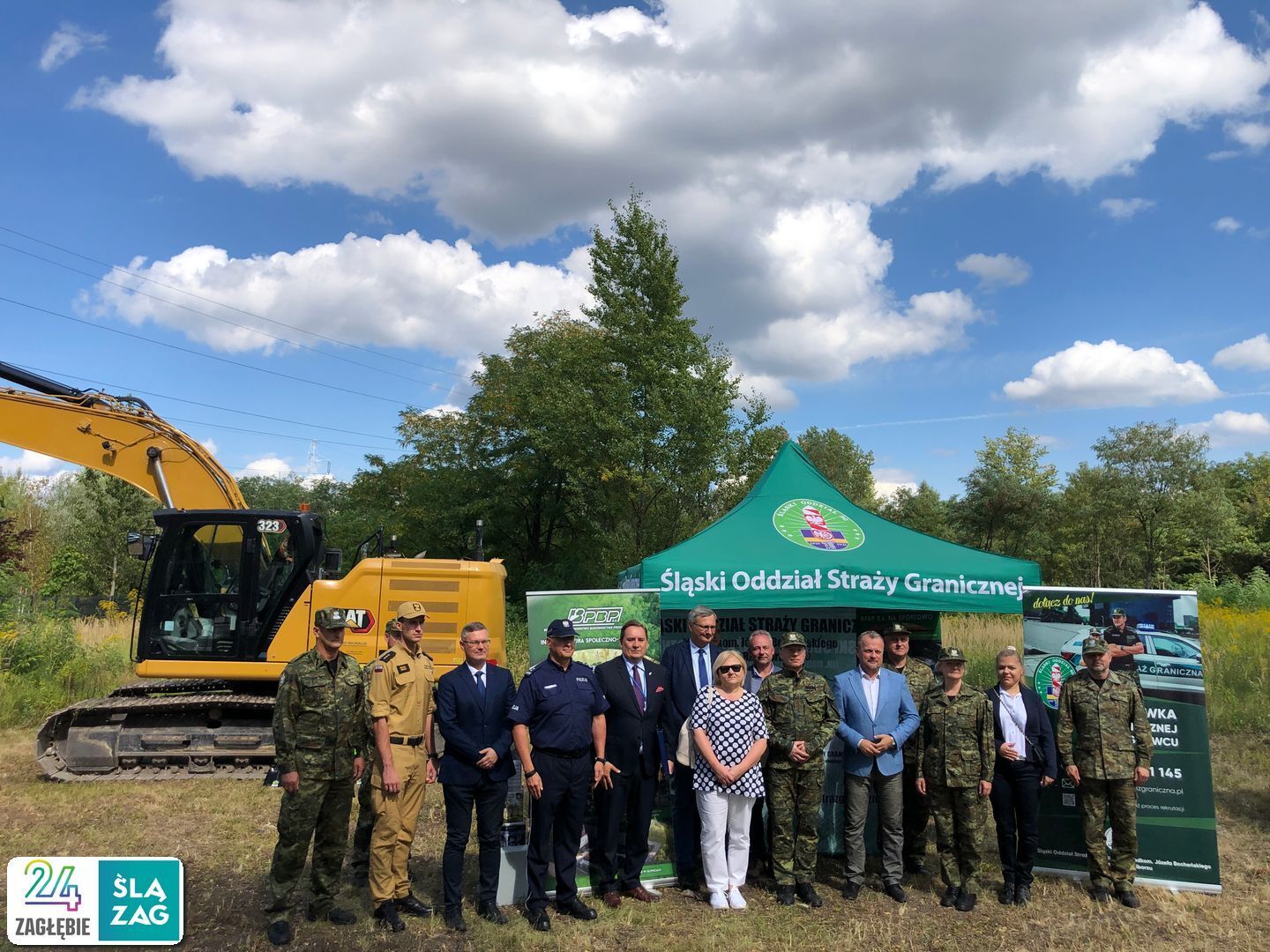 Sosnowiec-Sielec. Inauguracja budowy nowej siedziby oddziału Straży Granicznej przy u;. Kombajnistów. 2 września 2025.