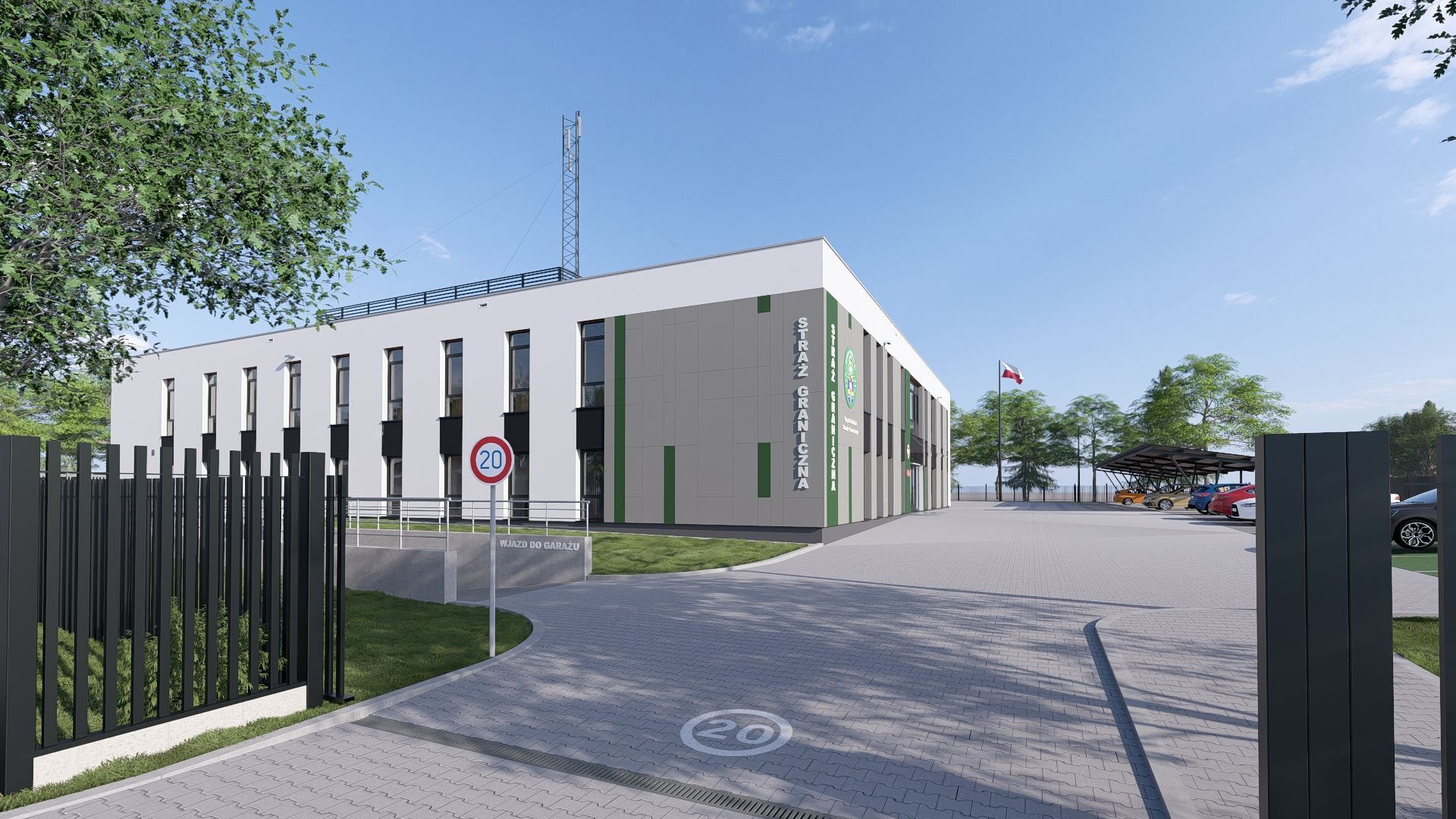 Sosnowiec Sielec Ul Kombajnistow Siedziba Placowki Strazy Granicznej Wizualizacja Zrodlo SG 2025 01