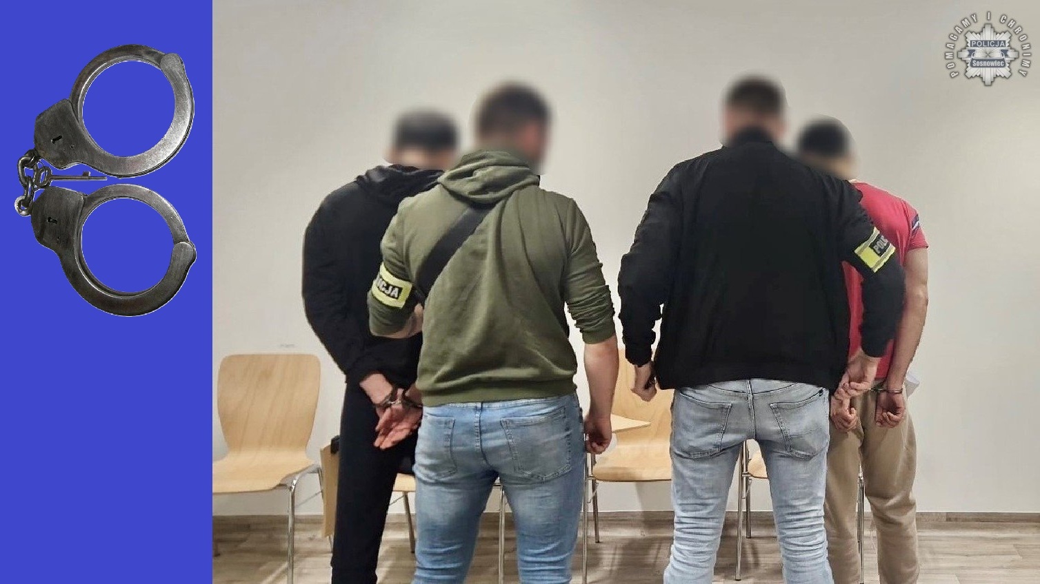 Sosnowiec. Zatrzymanie dwóch Uzbeków za pobicie Ukraińca w Sielcu przy ul. Harcerskiej. Maj 2025.