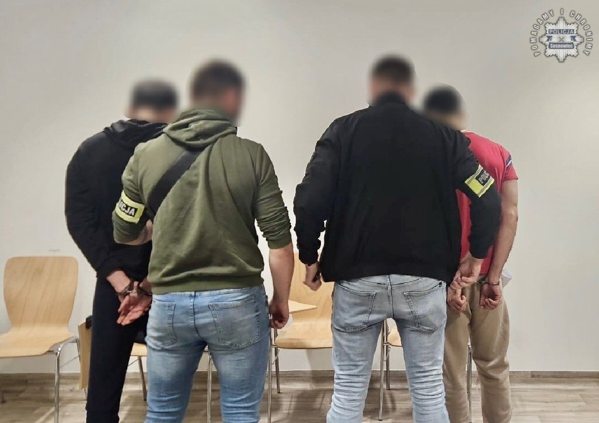 Sosnowiec. Zatrzymanie dwóch Uzbeków za pobicie Ukraińca w Sielcu przy ul. Harcerskiej. Maj 2025.