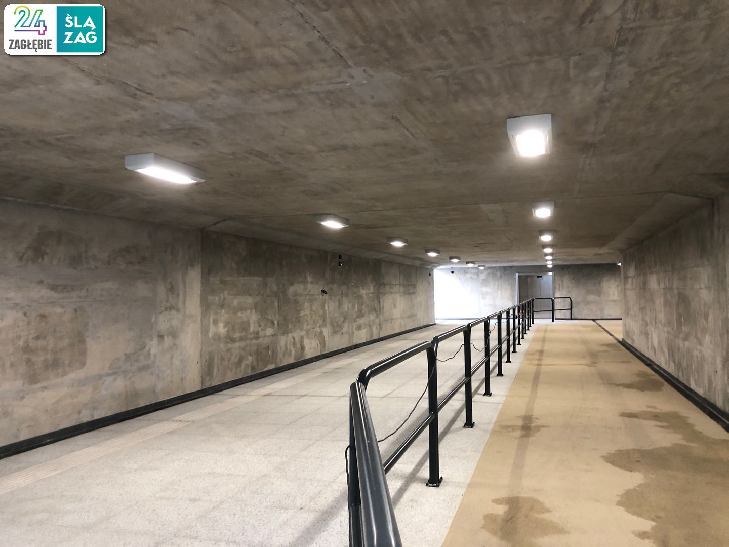 Sosnowiec. Tunel pieszo-rowerowy pod torami między Konstantynowem a Środulką. 13 sierpnia 2025.