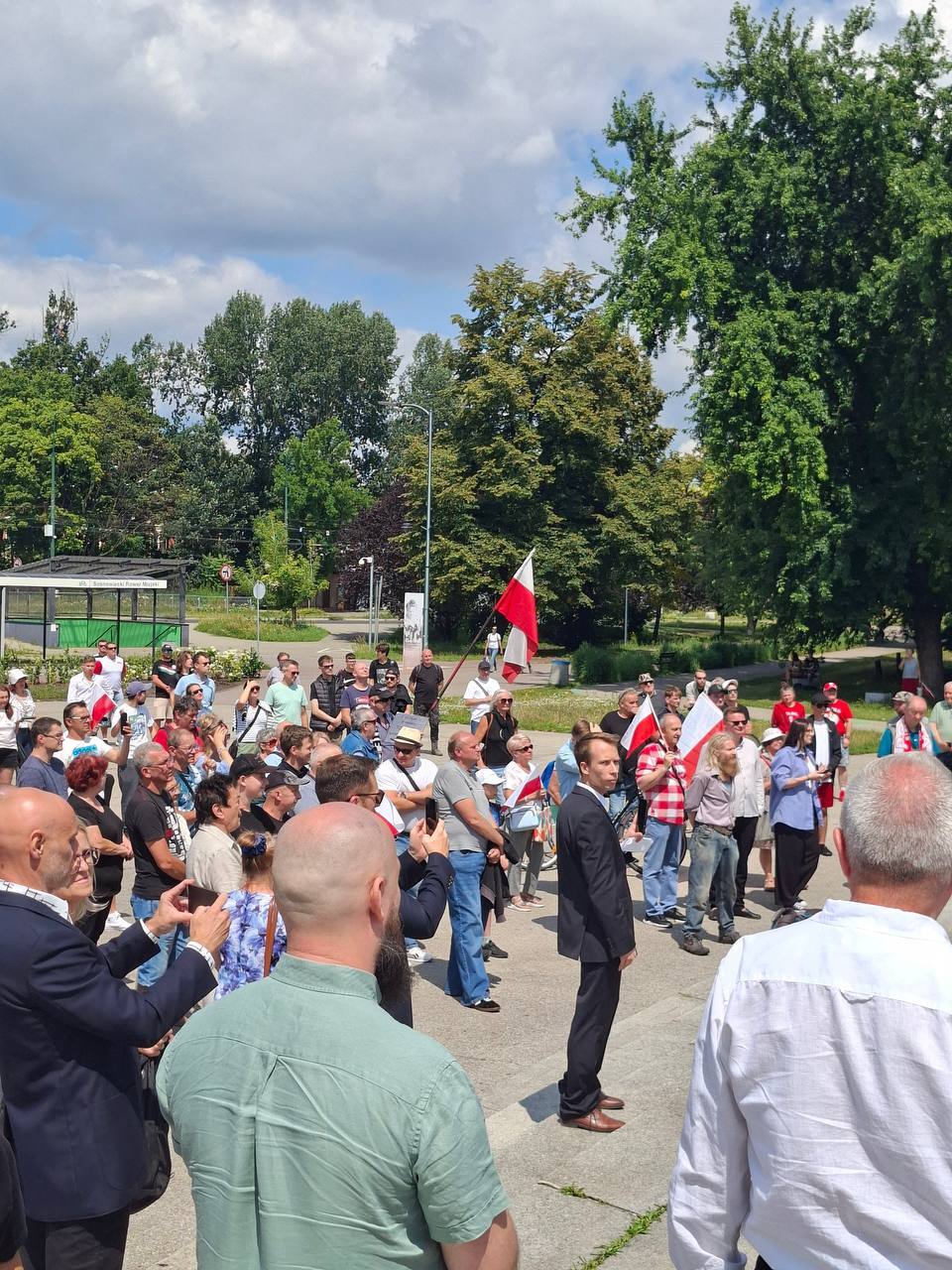 Sosnowiec. Manifestacja pod hasłem: „Stop imigracji”. 19 lipca 2025.