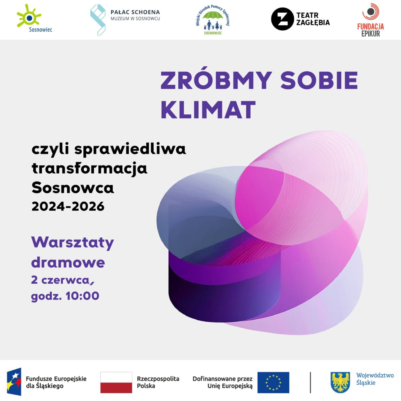 Sosnowiec. Teatr Zagłębia. Warsztaty Dramowe. Plakat. 2 czerwca 2025