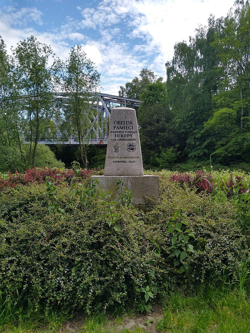 Sosnowiec. Trójkąt Trzech Cesarzy. Obelisk. 6 czerwca 2020.