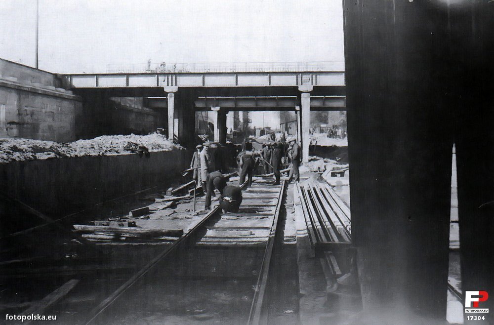 Sosnowiec. Tunel katowicki - czas budowy. Rok 1930.