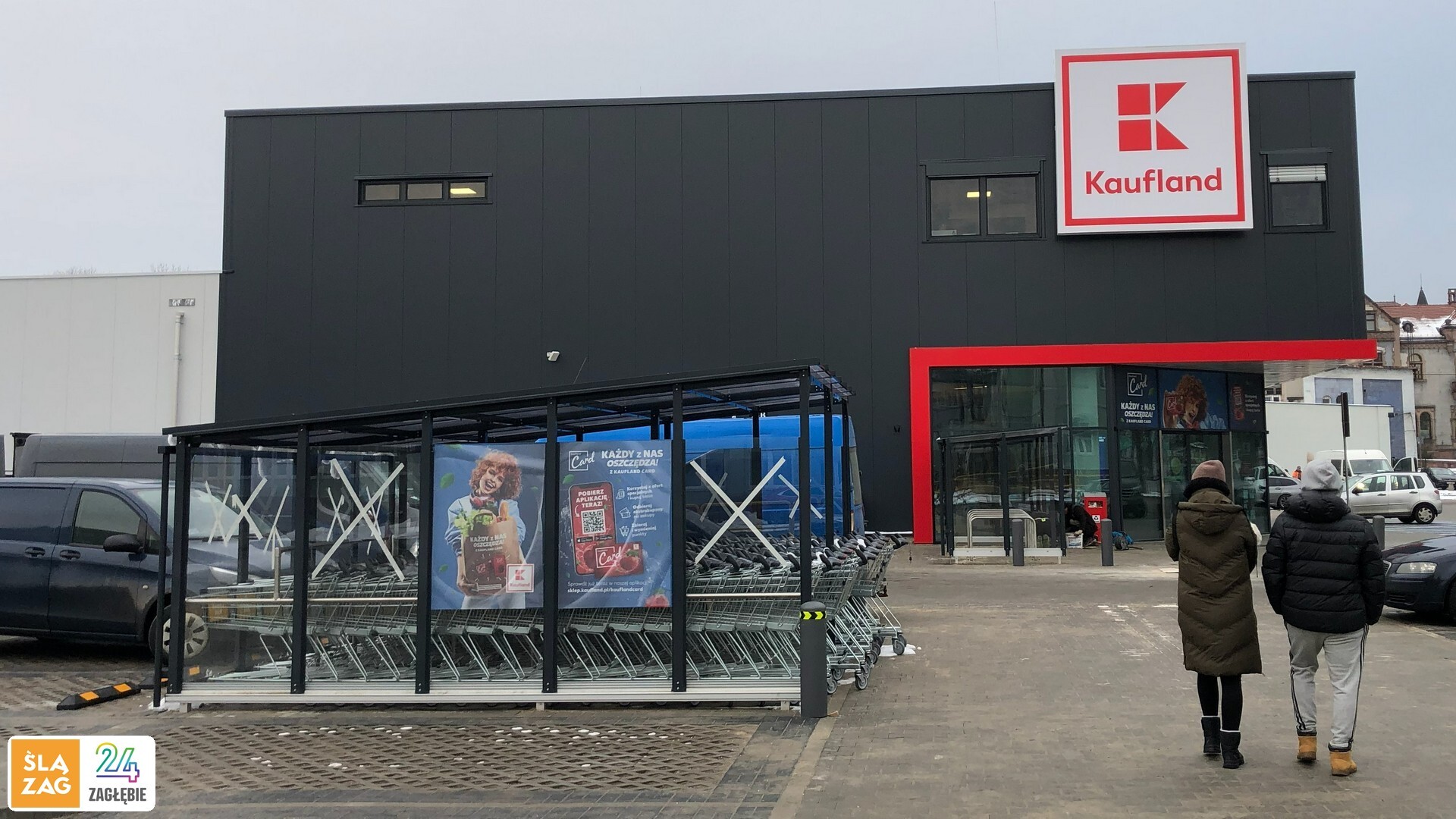 Sosnowiec. Nowy supermarket »Kaufland« przy ulicy 1 Maja na dzień przed otwarciem. 17 lutego 2026