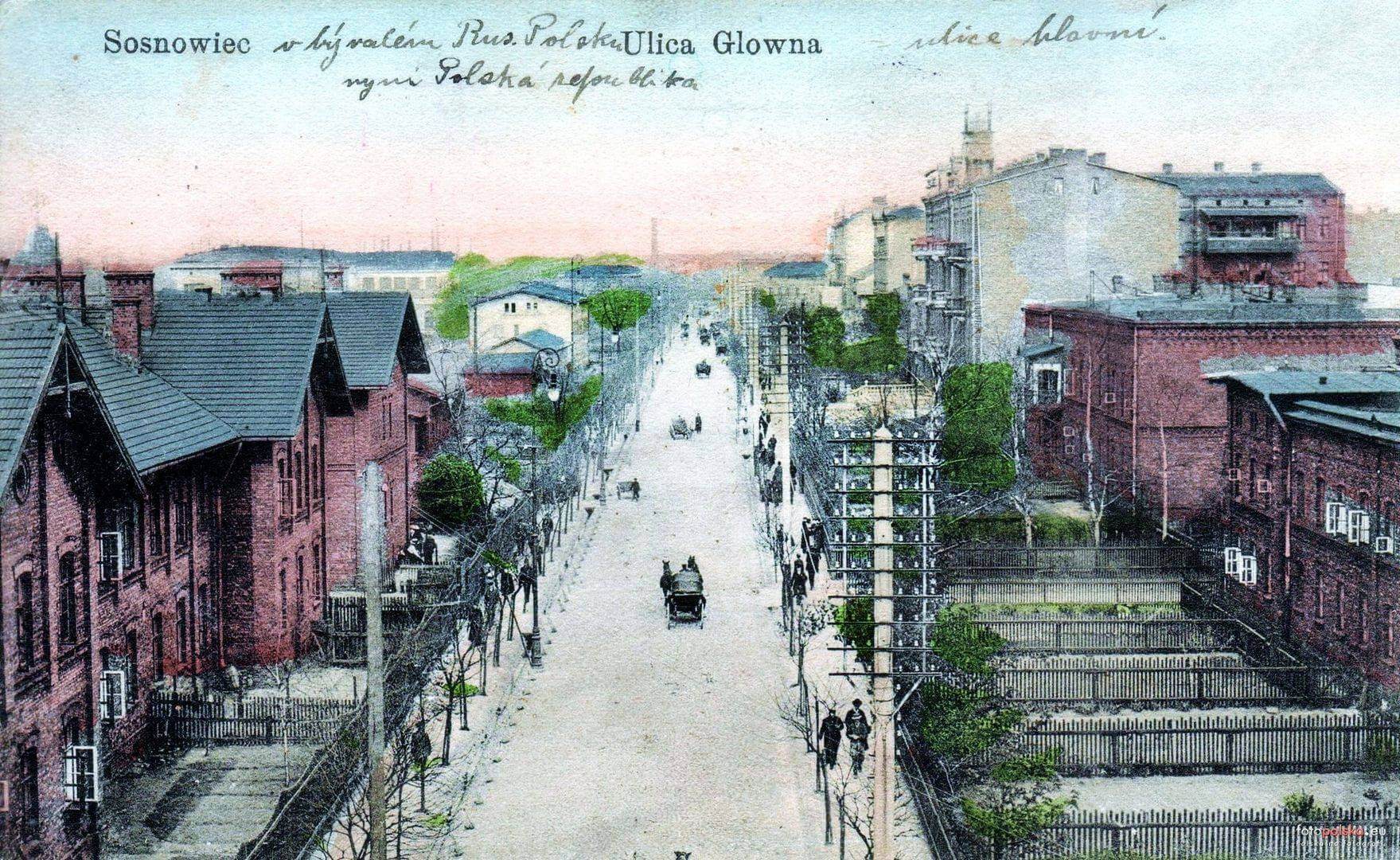 Sosnowiec. Domy kolejowe i ogródki. Lata 1909-1911.Sosnowiec. Domy kolejowe i ogródki. Lata 1909-1911.