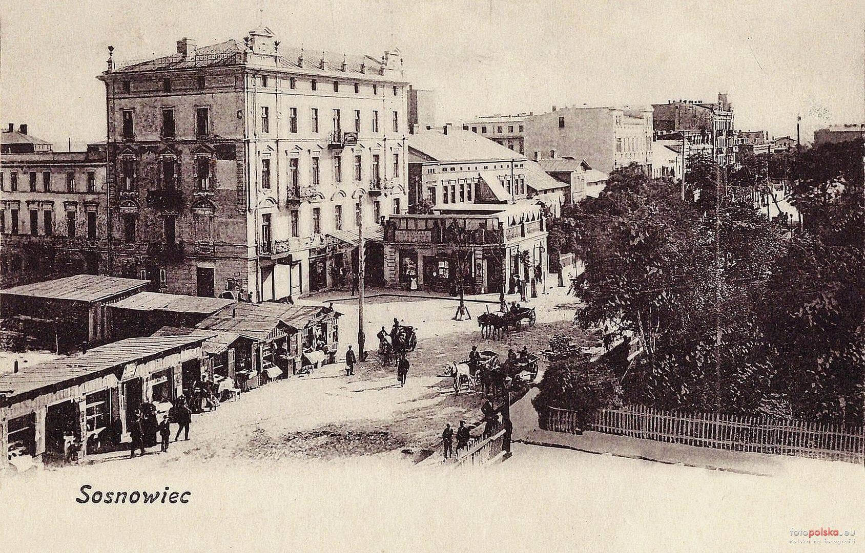 Sosnowiec. Ulica Główna 19. Hotel Warszawski. Lata 1901-1907.