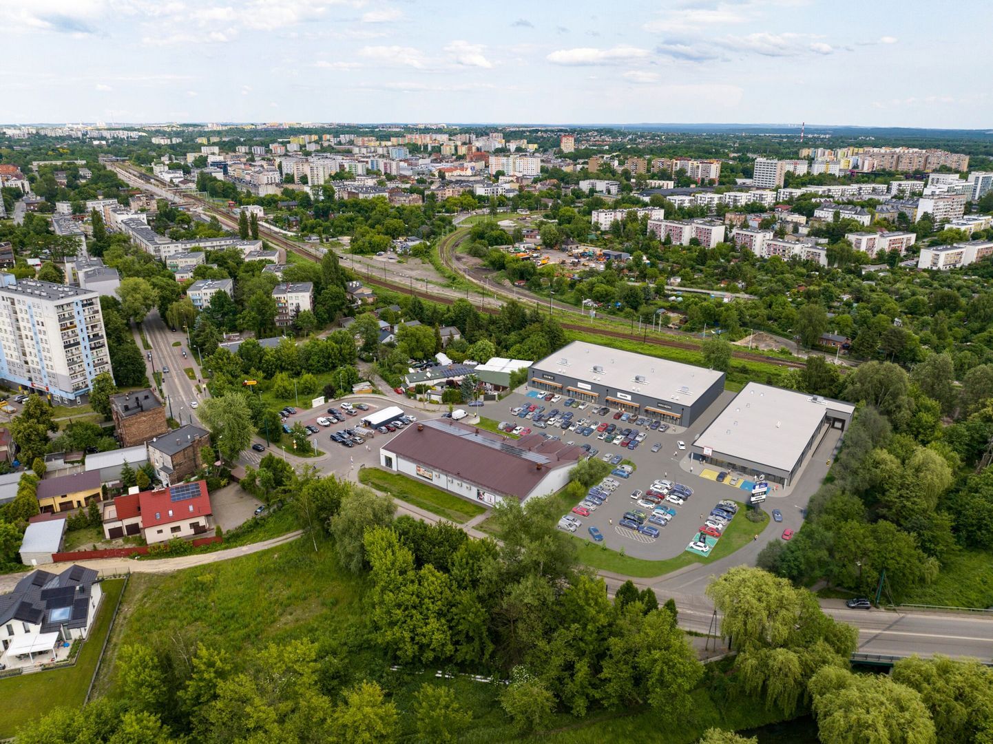 Sosnowiec. Centrum Handlowe «Rock Park» przy ulicy Jana III Sobieskiego. Wizualizacja. Listopad 2025.