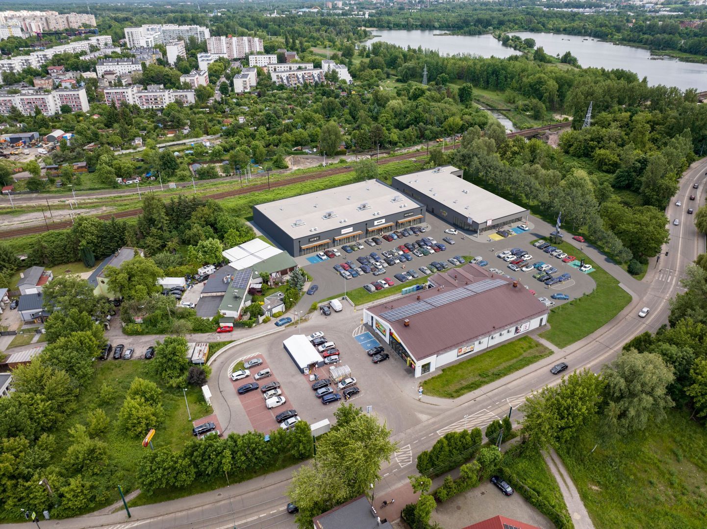 Sosnowiec. Centrum Handlowe «Rock Park» przy ulicy Jana III Sobieskiego. Wizualizacja. Listopad 2025.