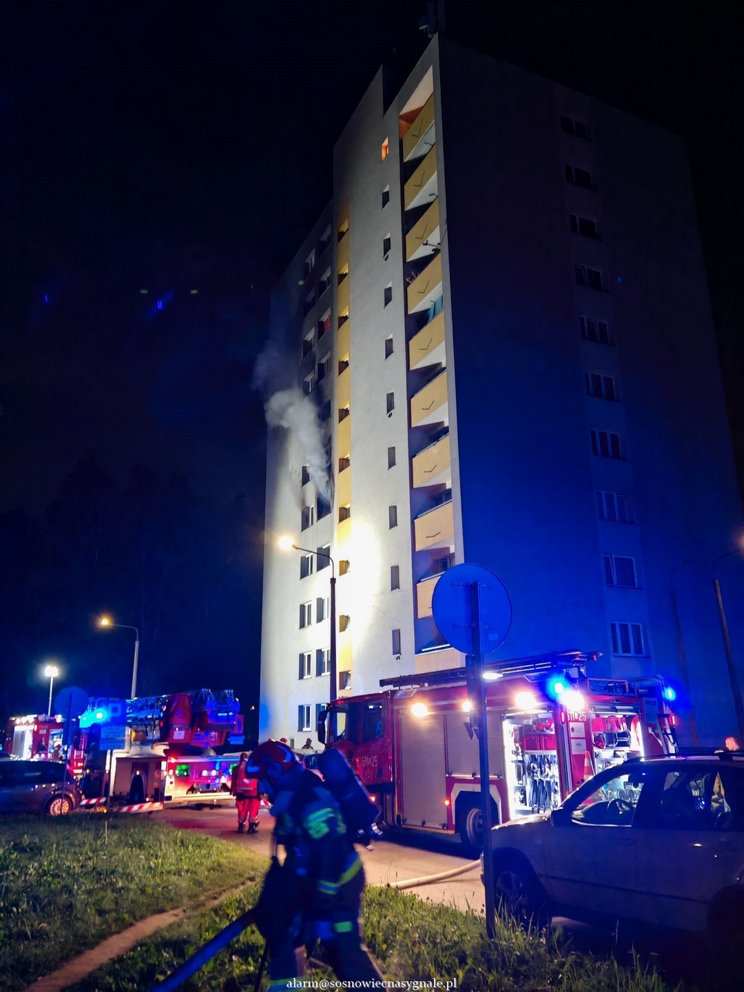 Sosnowiec. Pożar przy ulicy Kalinowej 7. 5-6 września 2025.