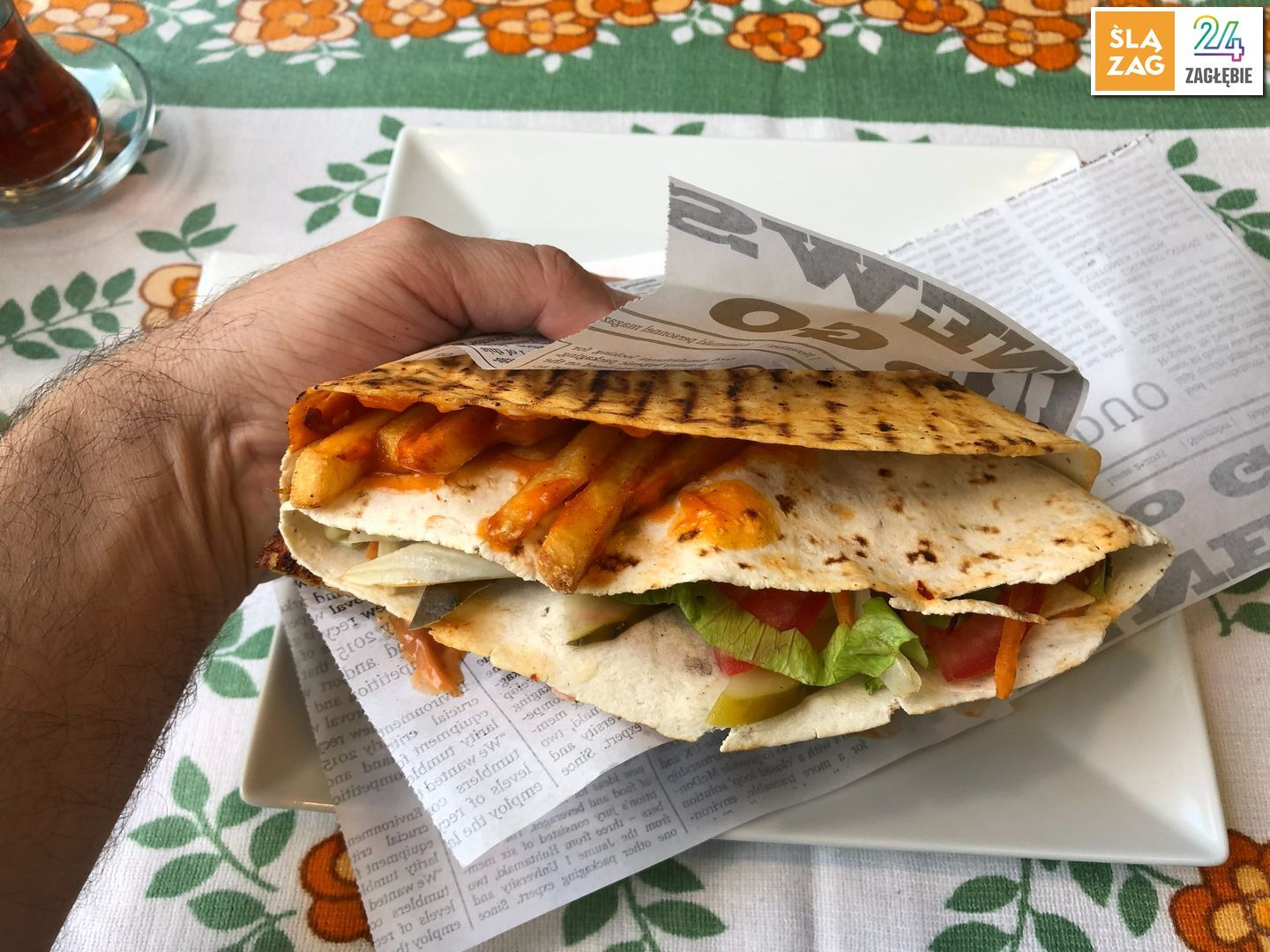 Sosnowiec. Restauracja »Pan Dado« przy ulicy Modrzejowskiej 33/1. Dado kebab w trójkącie. 9 lipca 2026