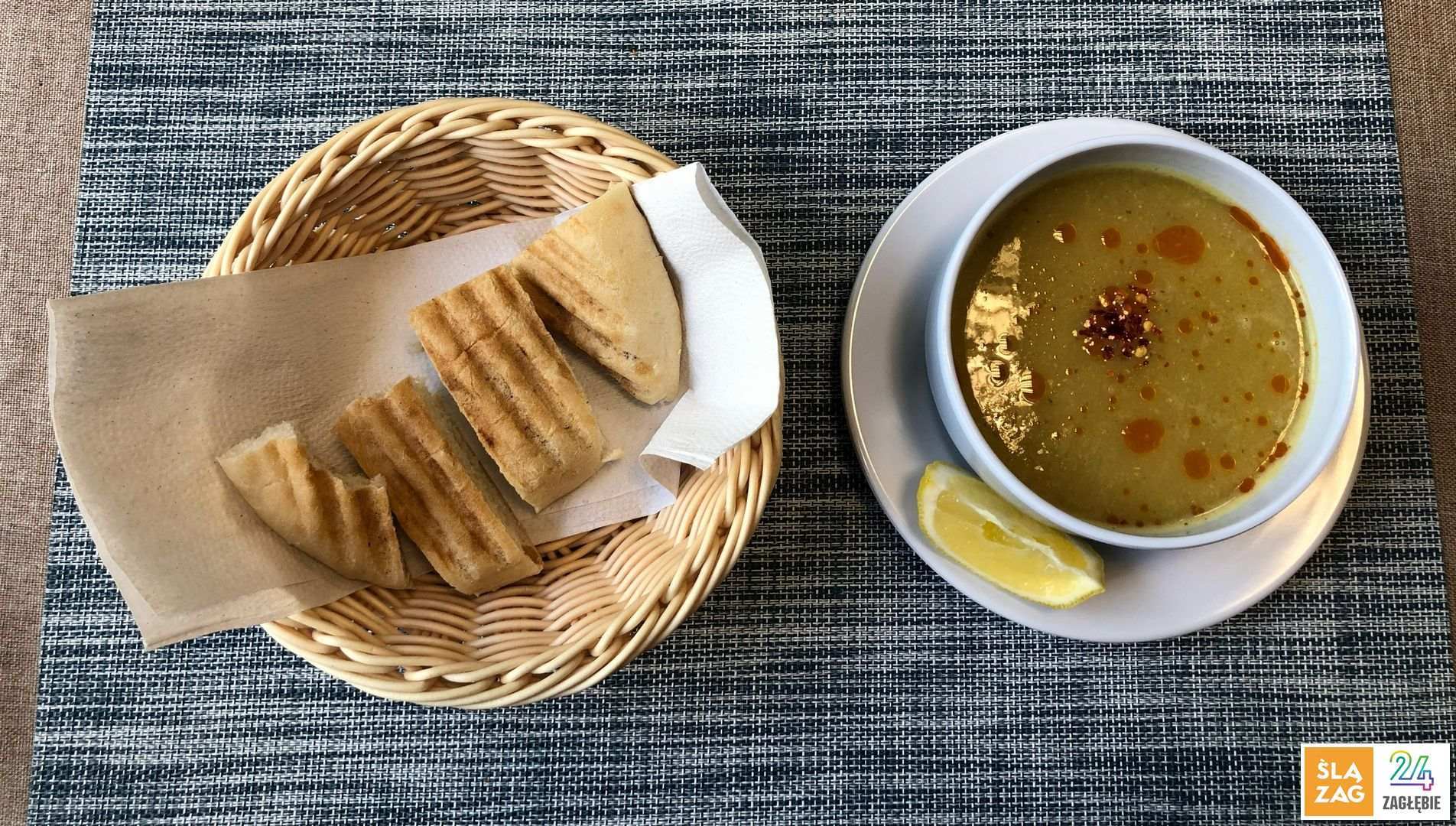 Sosnowiec. Restauracja »Pan Dado« przy ulicy Modrzejowskiej 33/1. Zupa z soczewicy. 3 lipca 2026