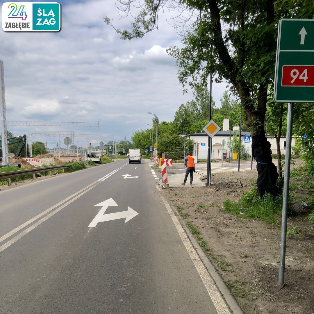 Sosnowiec. Wjazd na DK94 z ulicy Piotrkowskiej. 7 maja 2025.