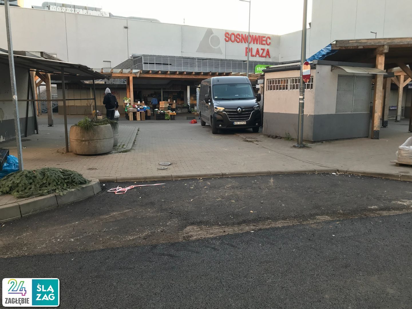 Sosnowiec. Ulica Szklarniana – remont jezdni i chodnika. 6 listopada 2025.