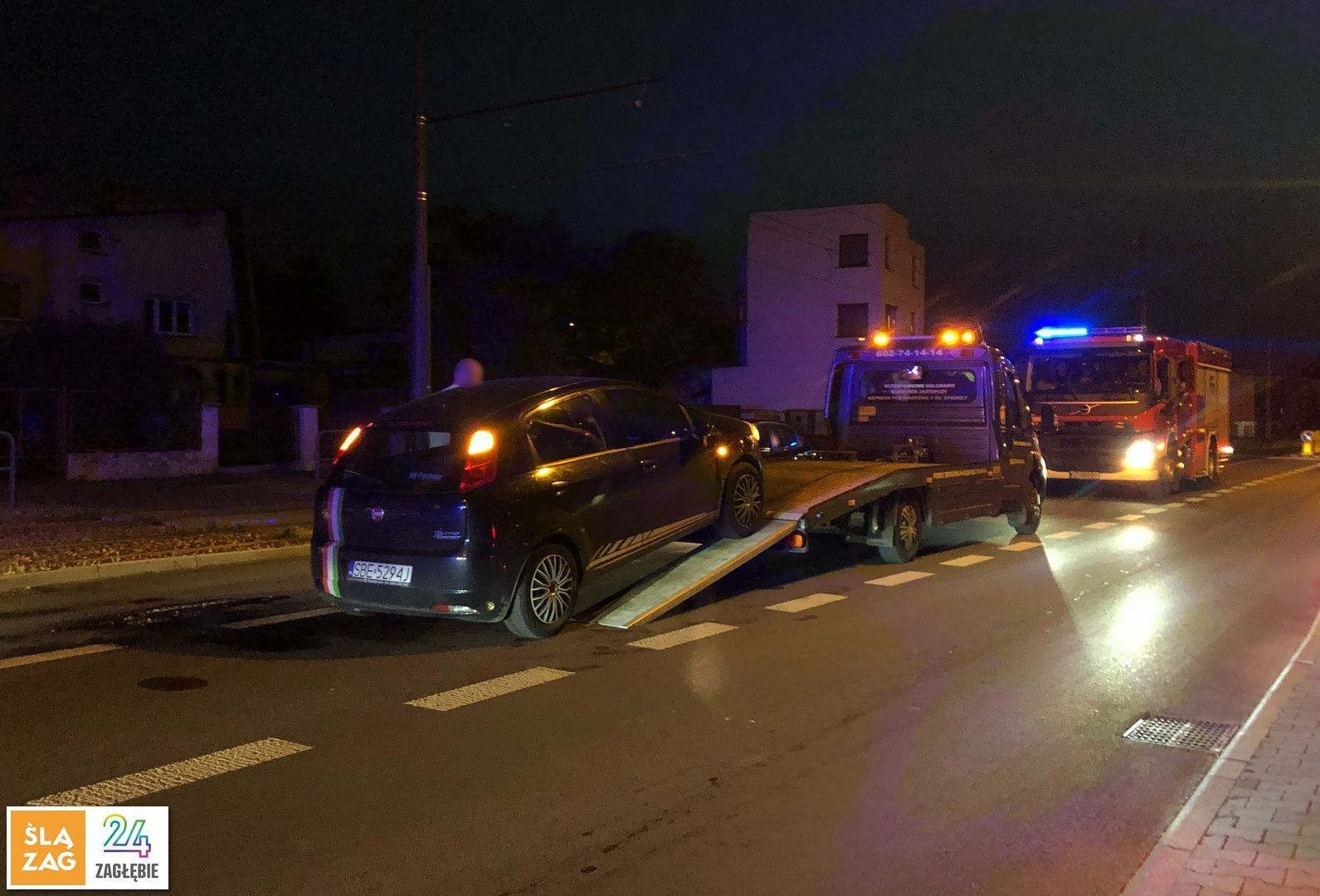 Sosnowiec. Kolizja tramwaju Konstal /  Modertrans 105N-HF 11AC, »Tramwaje Śląskie« #753, linia nr 27, i samochodu Fiat Grande Punto. 28 sierpnia 2026