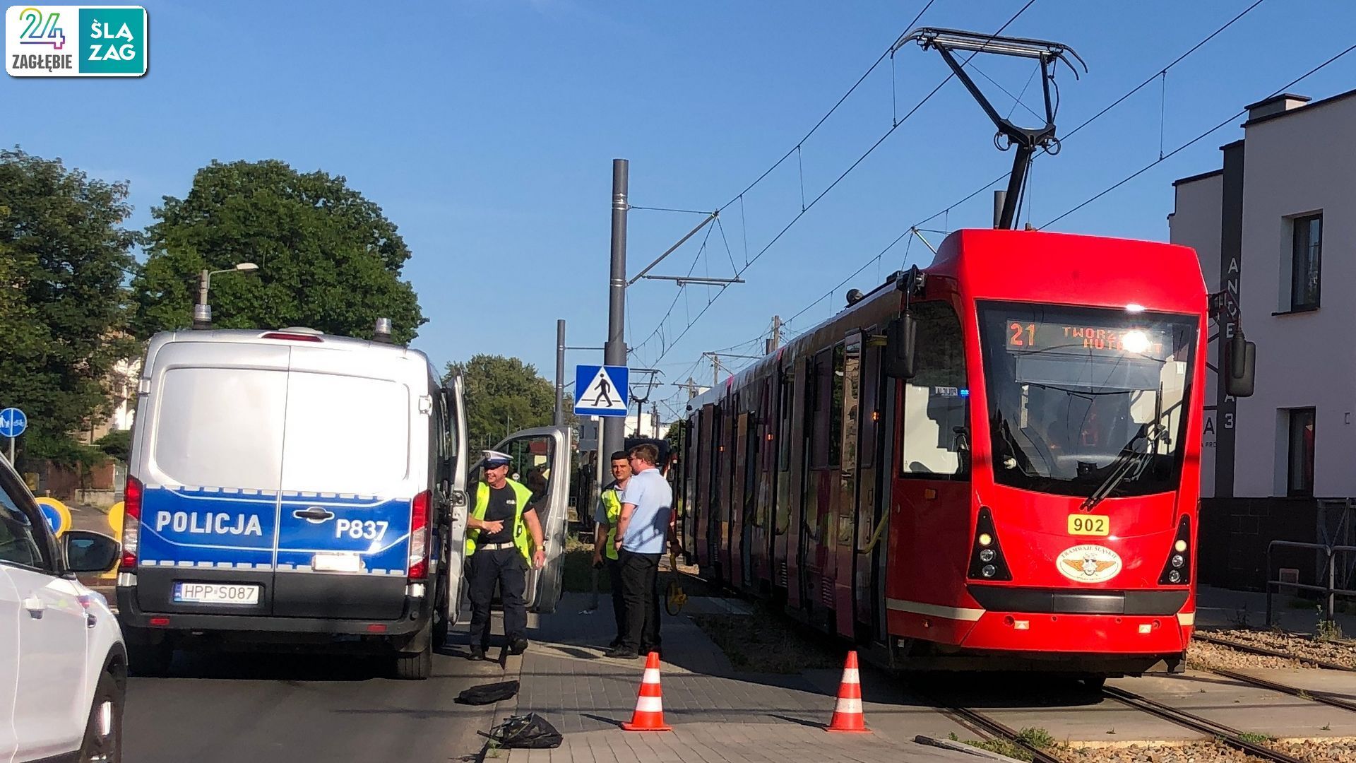 Sosnowiec. Potrącenie pijanej Katowiczanki przez tramwaj przy ulicy Władysława Andersa. 5 lipca 2025.