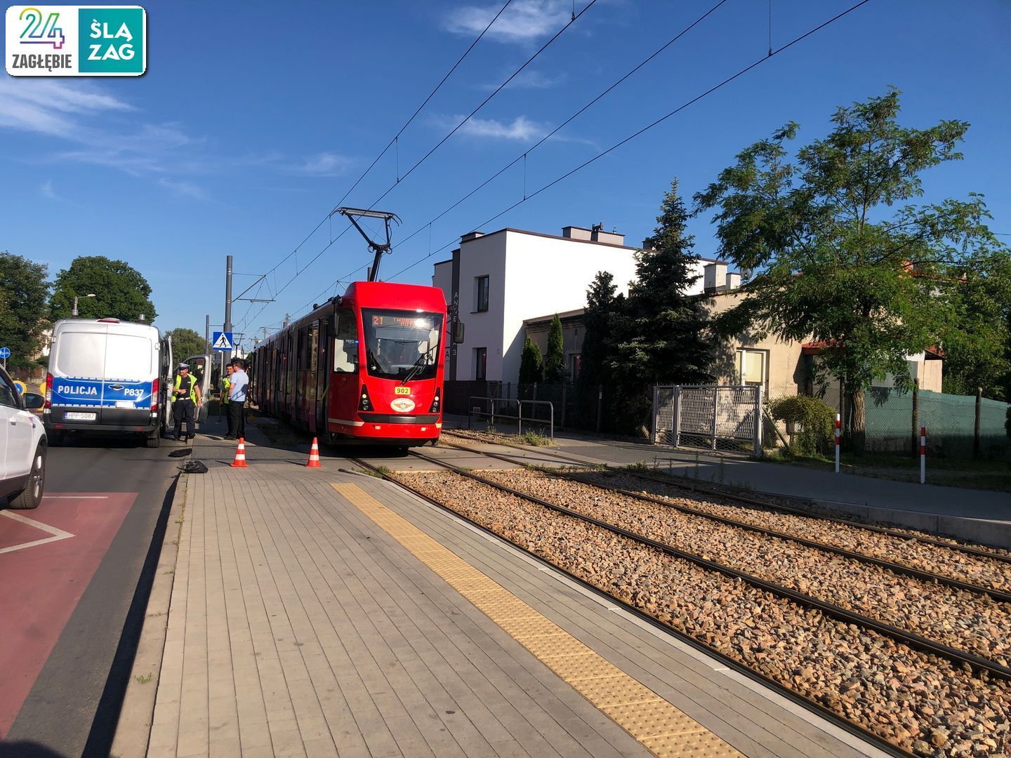 Sosnowiec. Potrącenie pijanej Katowiczanki przez tramwaj przy ulicy Władysława Andersa. 5 lipca 2025.