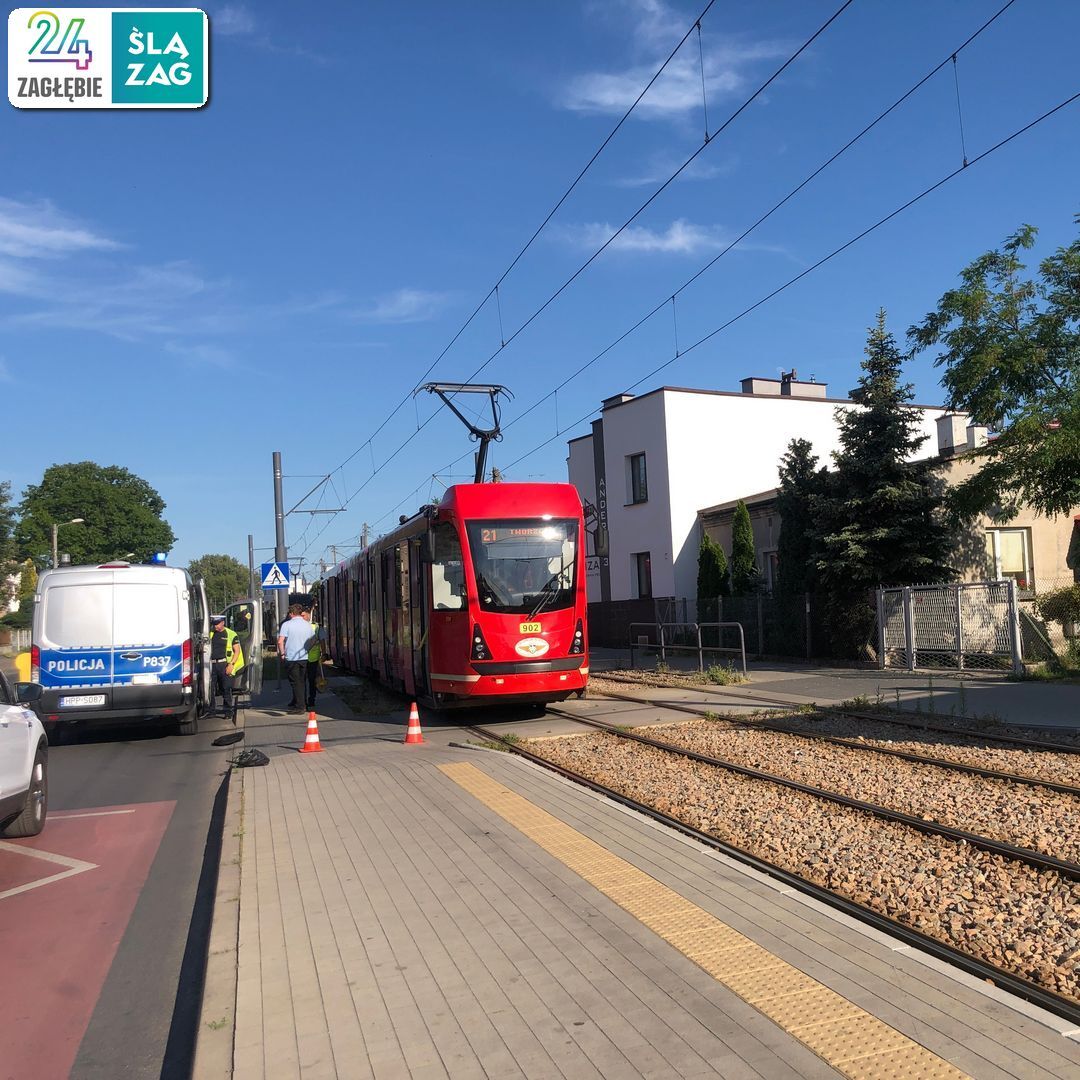 Sosnowiec. Potrącenie pijanej Katowiczanki przez tramwaj przy ulicy Władysława Andersa. 5 lipca 2025.