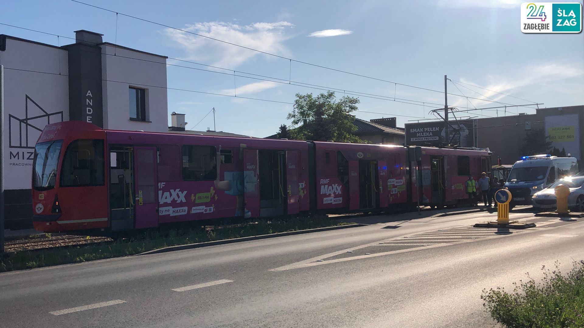 Sosnowiec. Potrącenie pijanej Katowiczanki przez tramwaj przy ulicy Władysława Andersa. 5 lipca 2025.