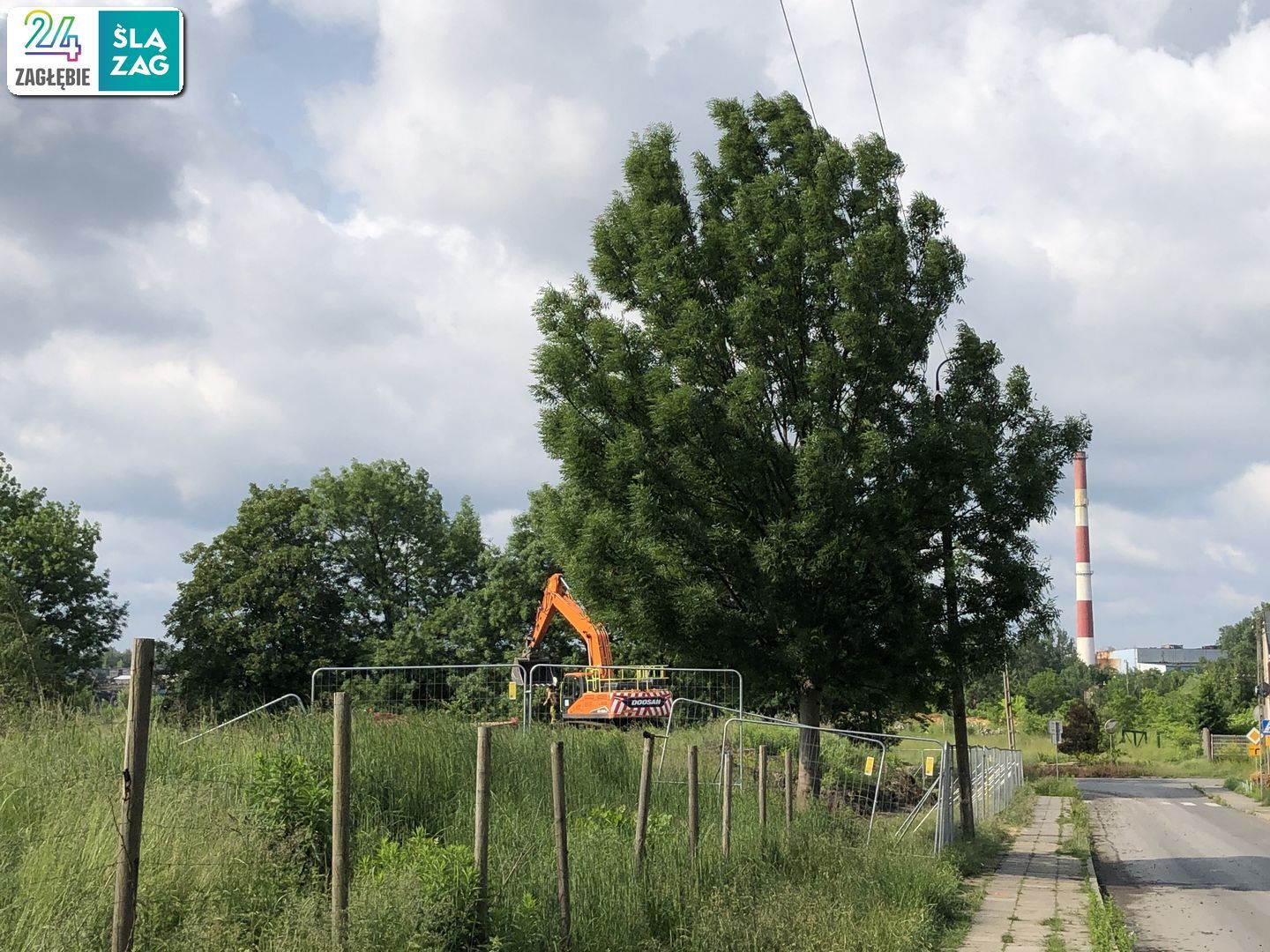 Sosnowiec. Dawne tereny K.S. „Polonia” Sosnowiec. Tu powstaje nowe osiedle. 11 czerwca 2025.