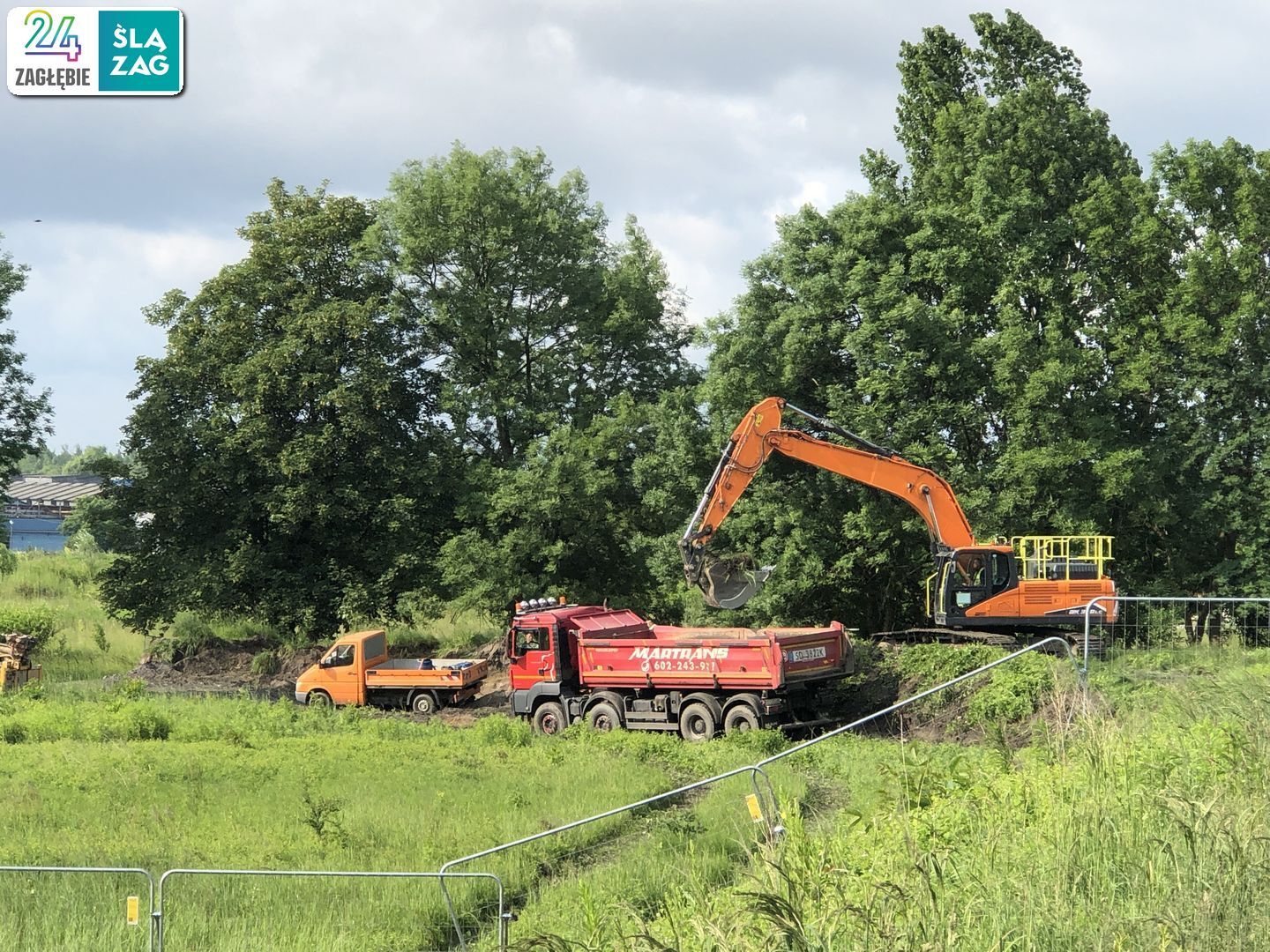 Sosnowiec. Dawne tereny K.S. „Polonia” Sosnowiec. Tu powstaje nowe osiedle. 11 czerwca 2025.